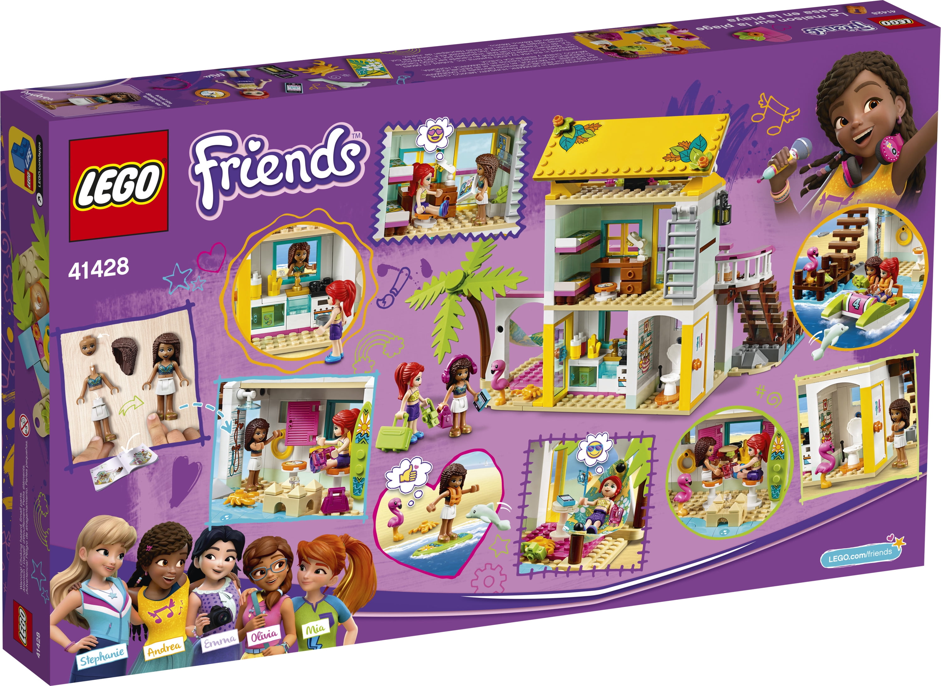 LEGO Friends Toy Beach House 41428 Building Toy comes with Andrea and Mia Mini-Dolls (444 Pieces) - Image 2