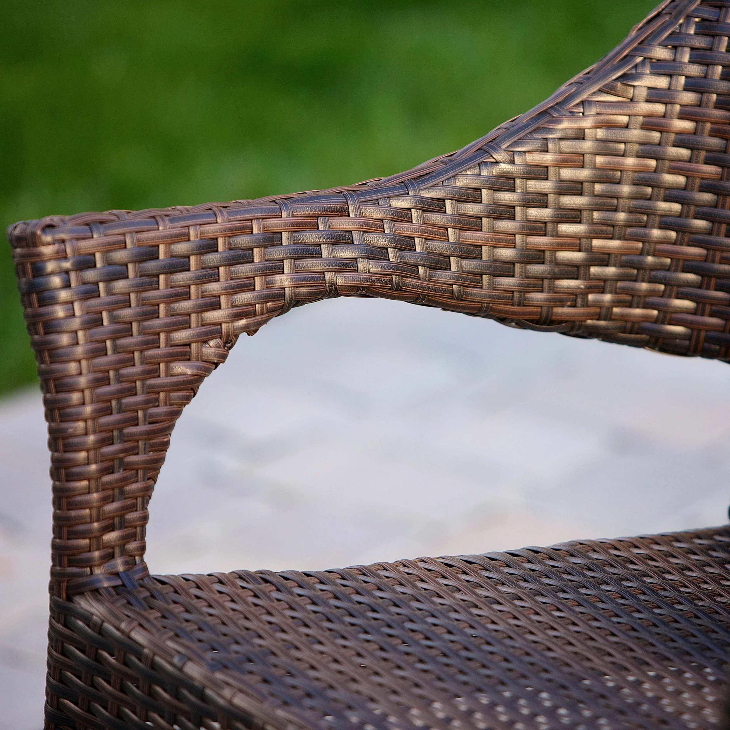 Brown Outdoor Wicker Chairs (Set of 2) - Image 5