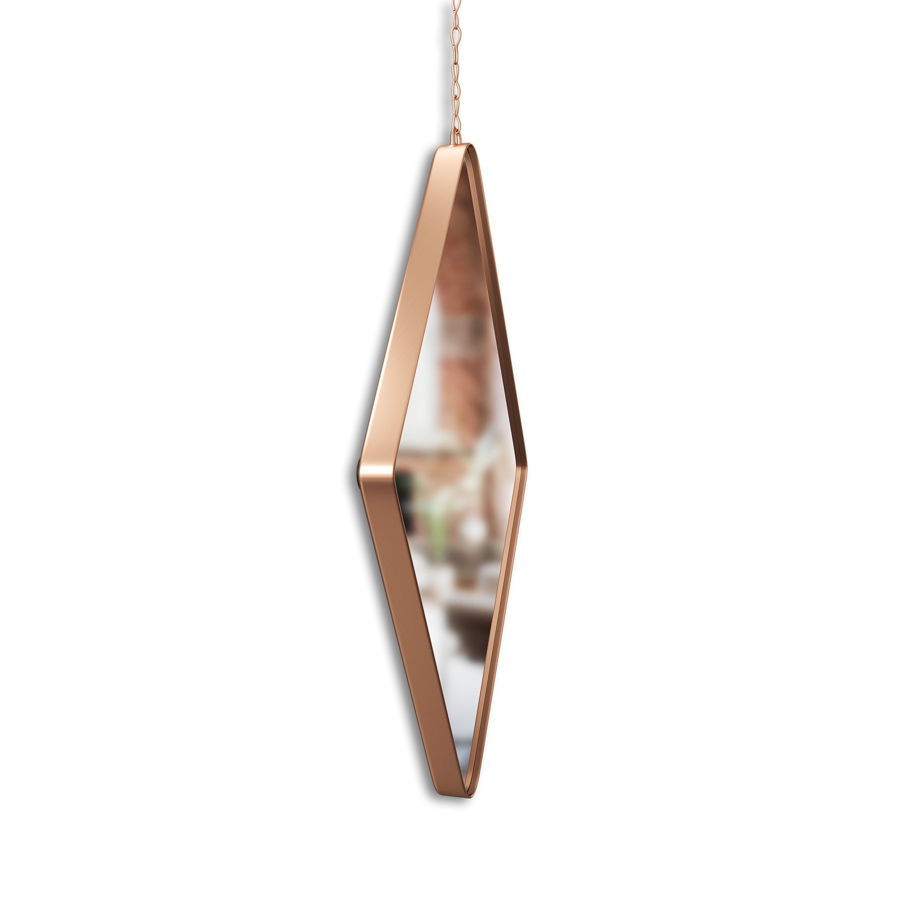 Umbra Dima Diamond Hanging Wall Mirrors 11.25 x 7" Set of 3 Copper - Image 3
