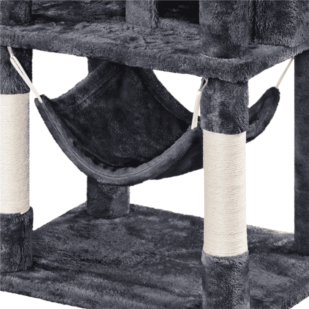 Renwick 67'' H Multi-Level Cat Tree Cat Tower with Condos, Dark Gray - Image 3