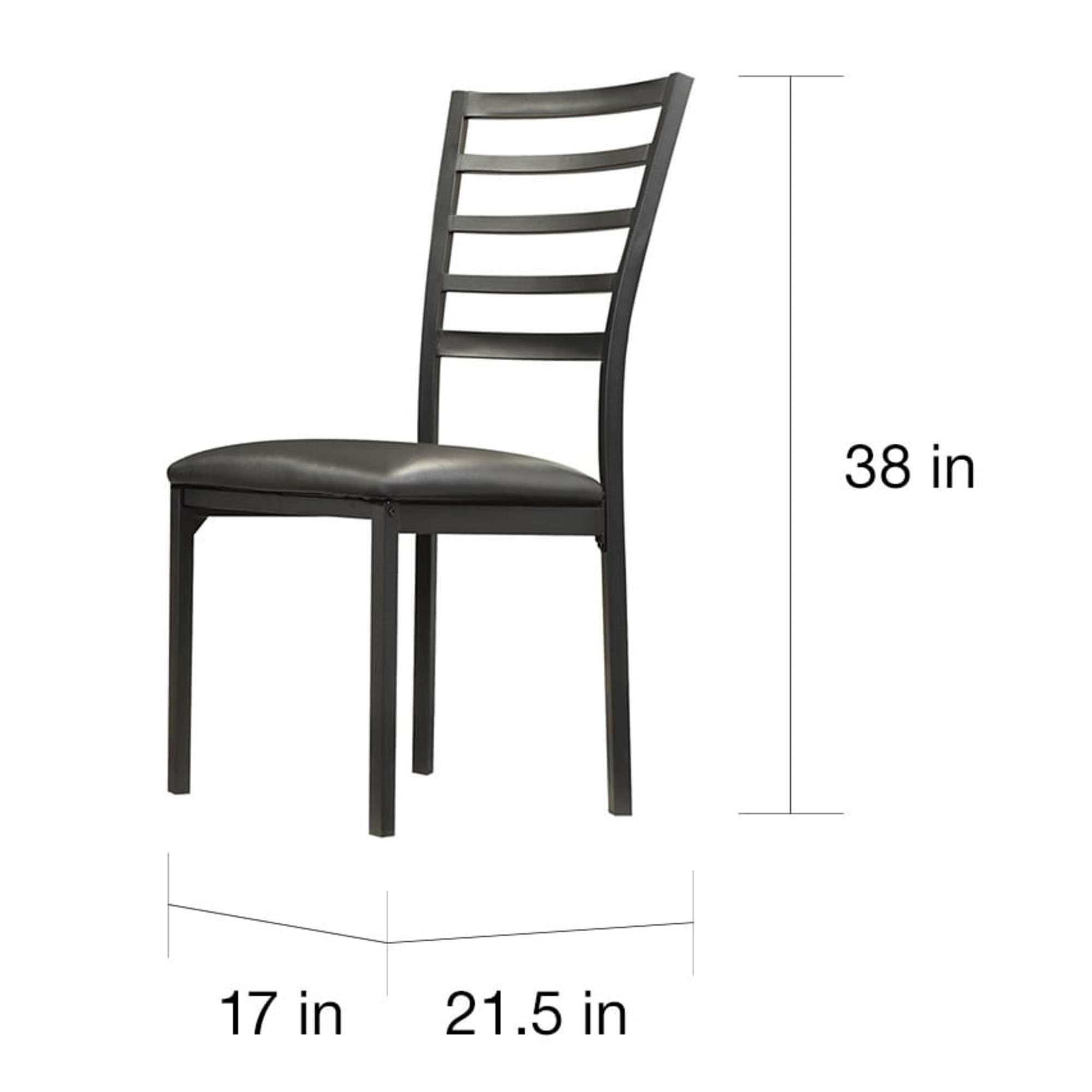 Weston Home Knight Dining Chair, Set of 4, Black - Image 5
