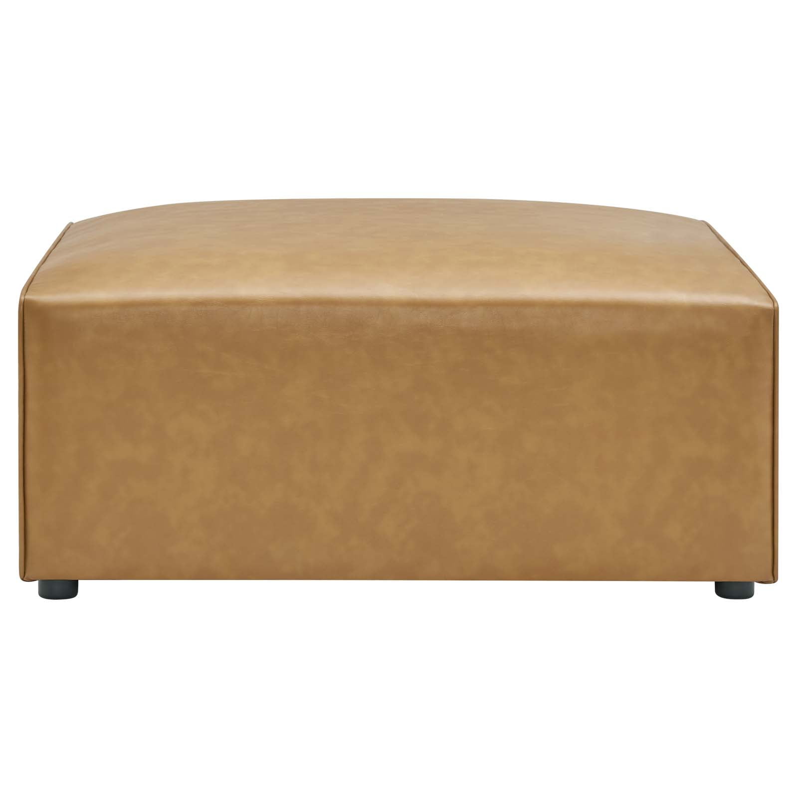 Modway Mingle Vegan Leather Ottoman in Tan - Image 3
