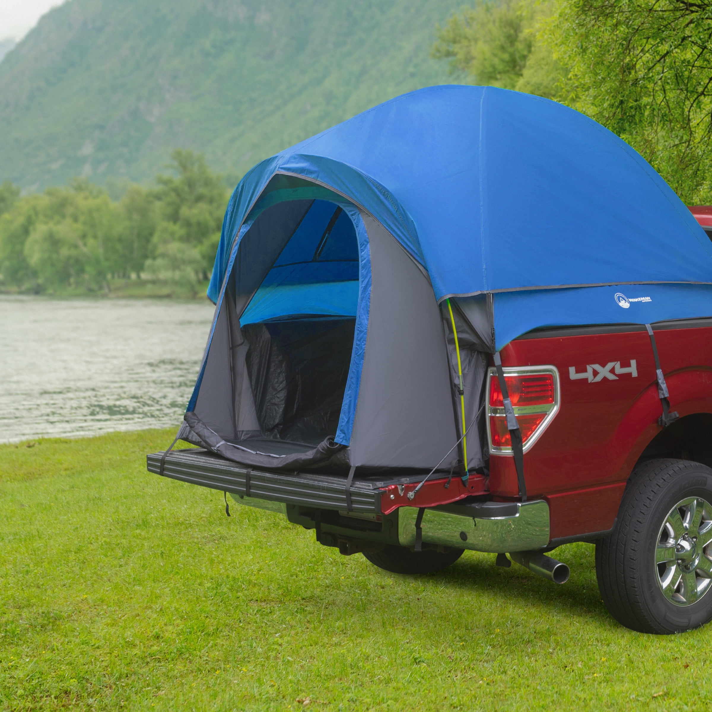 Wakeman Outdoors Water-Resistant Truck Bed Camping Tent for 5.5-6 Ft, 2-Person, Blue - Image 10
