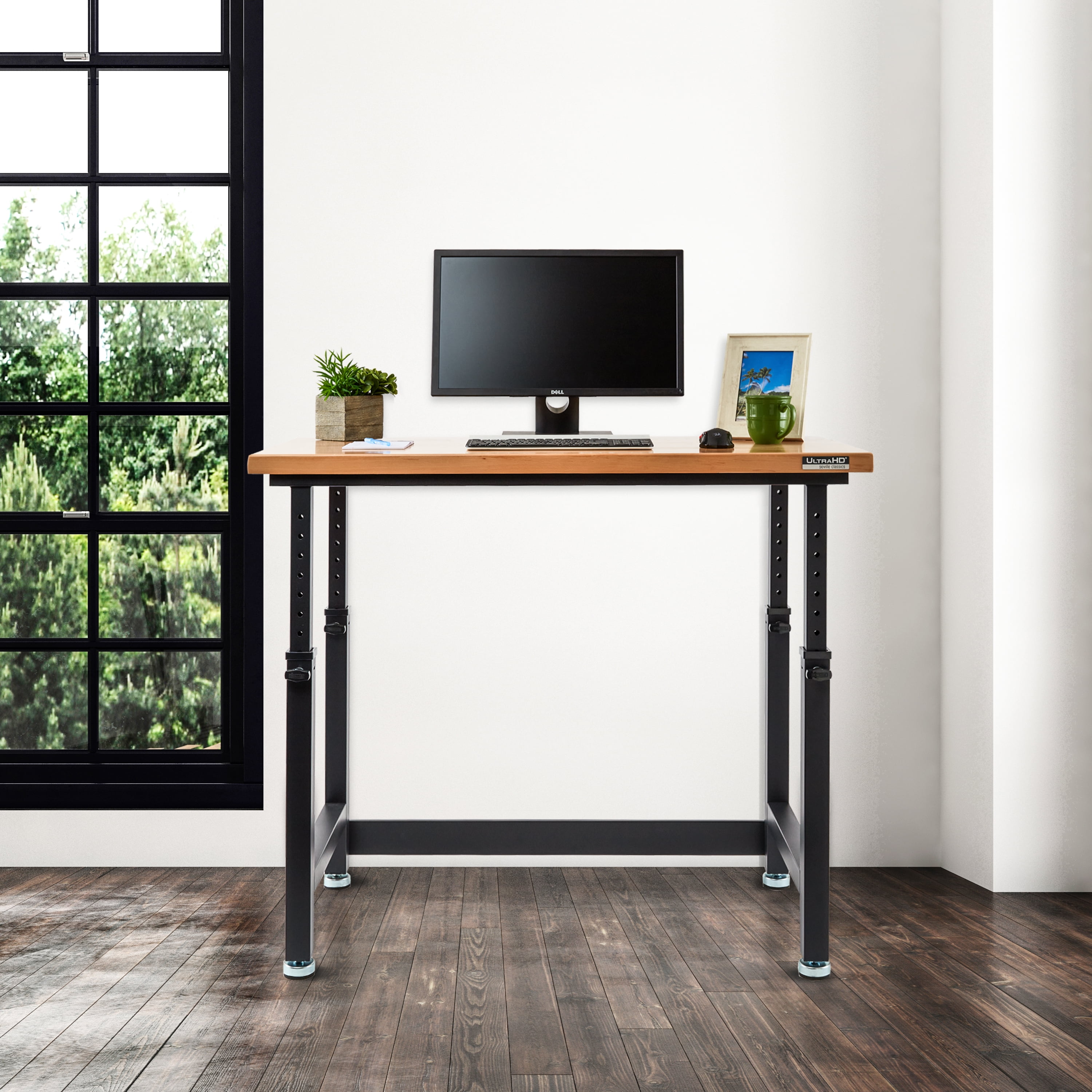 Seville Classics UltraHD® Height Adjustable 4-Foot Heavy-Duty Wood Top Workbench, 48" W x 24" D x (28" to 41.5" H), Graphite - Image 3