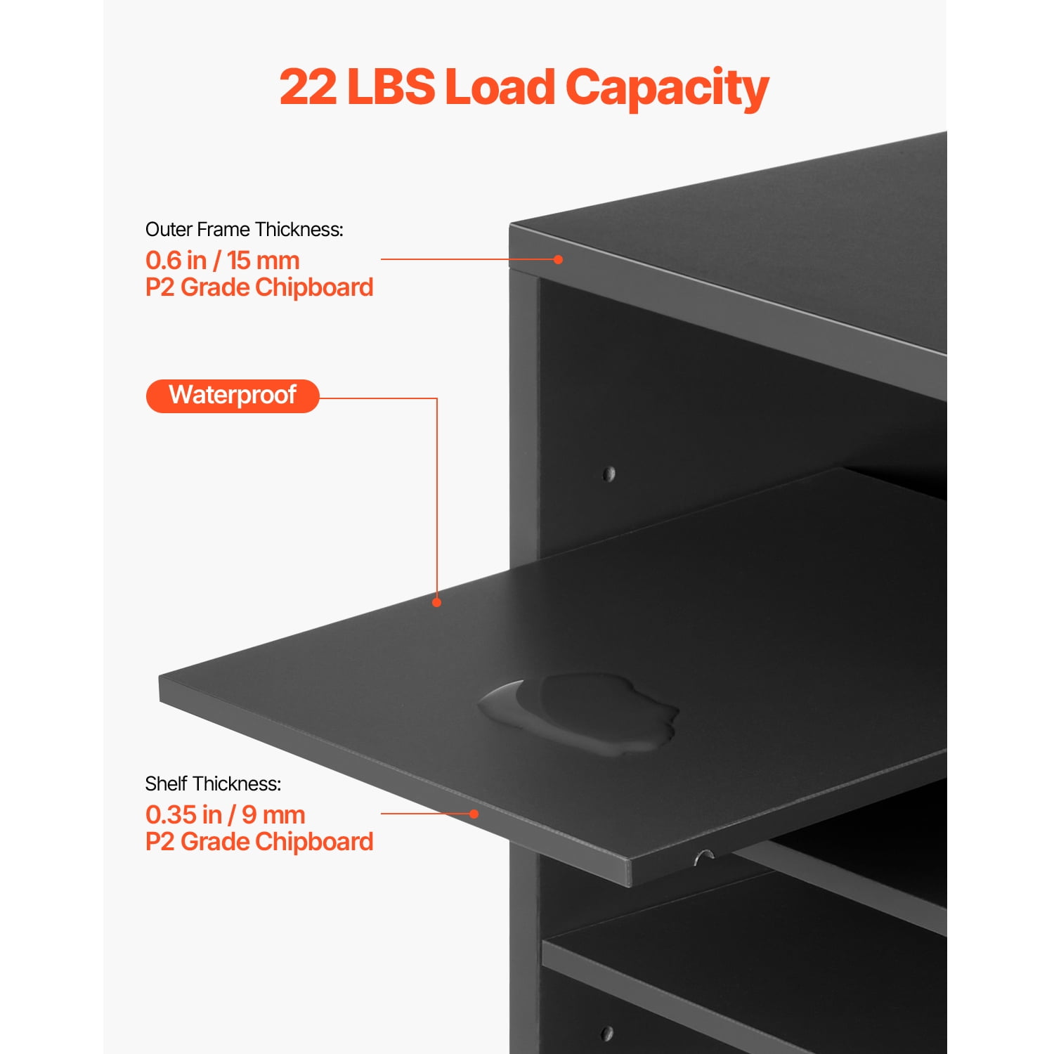 KFFKFF Document Divider, 36 Slots Office Postbox with Modifiable Racks, Timber Post Sorter Medium Density Fiberboard for Office, Home, Classroom Storage of Files, Records, Documents, Ashen - Image 3