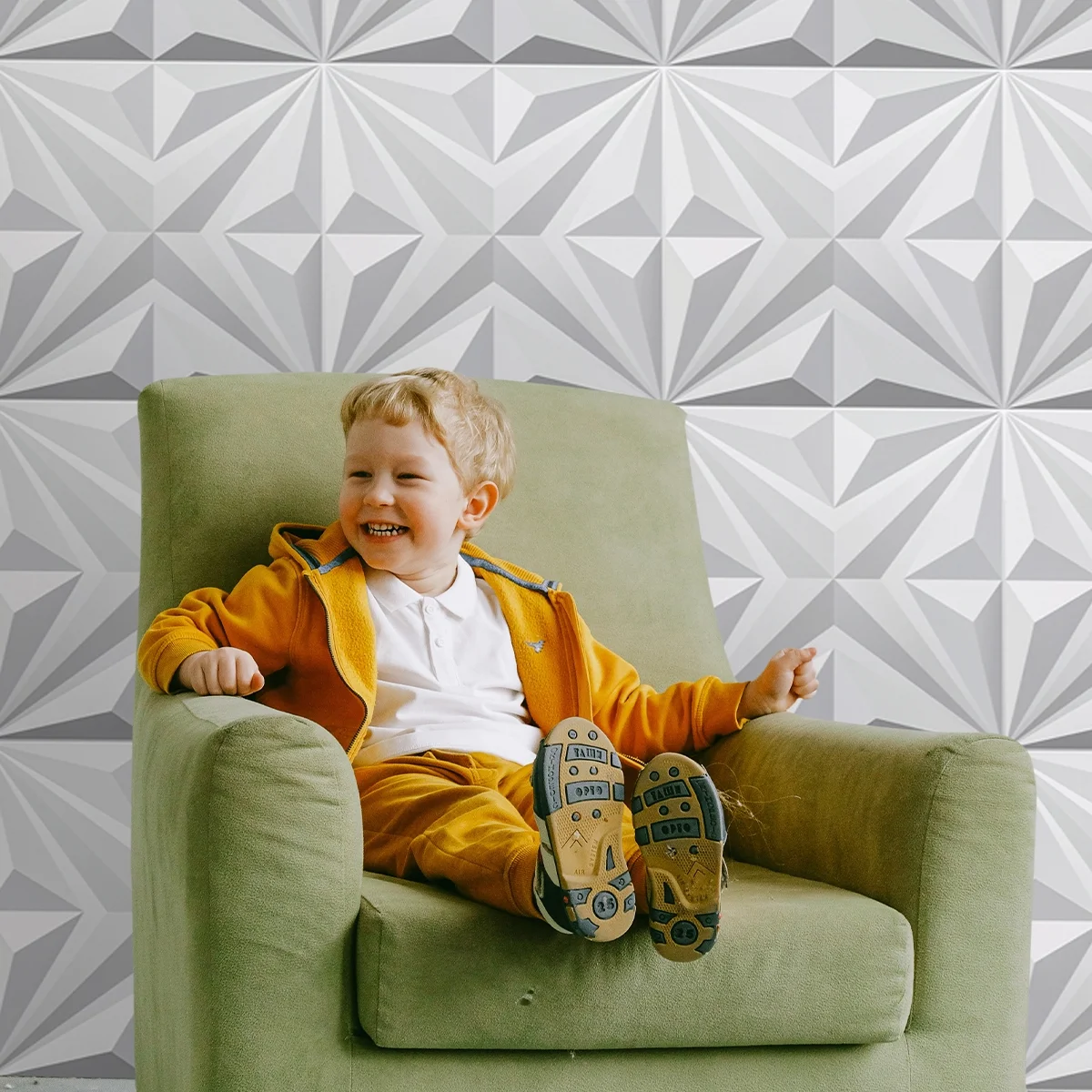 Art3d 3D Wall Panels Matte White 197" x 197" x 005" Embossed PVC Decorative, 12 Pieces, Pack - Image 5