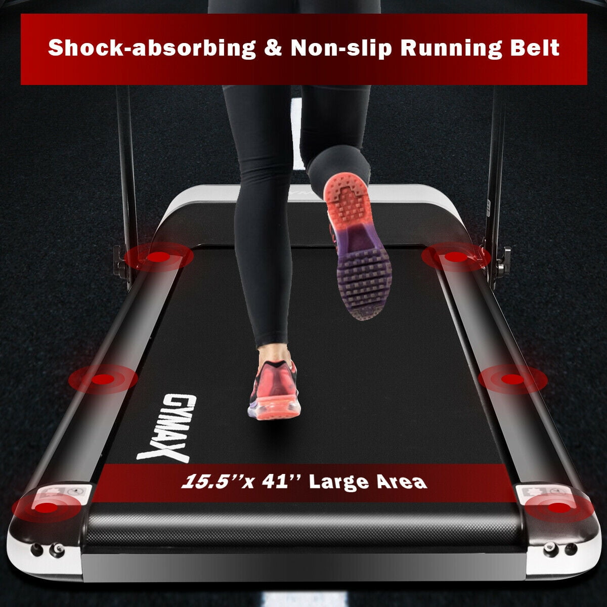 Gymax 450W Ultra-thin Electric Folding Treadmill Motorized Running Jogging Machine - Image 10