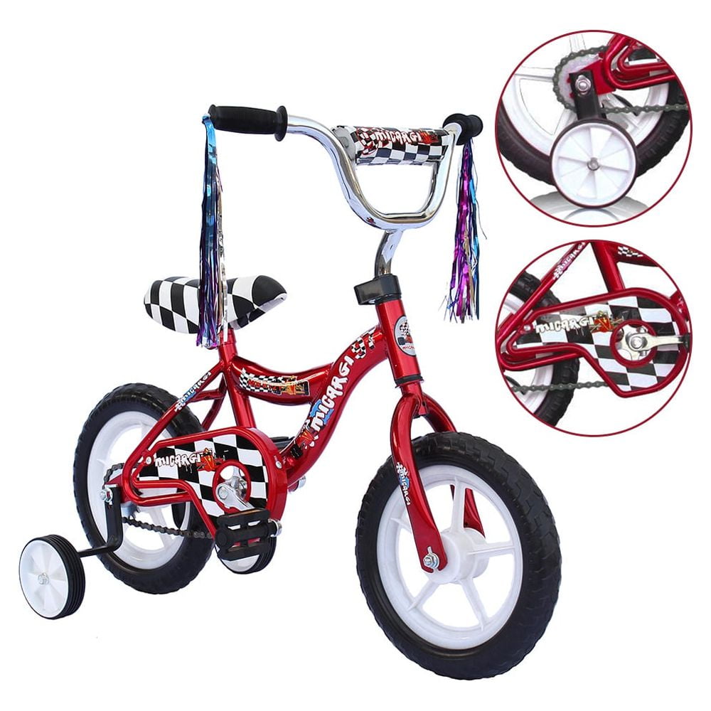 USToyOutlet 12" Kid's Beginner Bicycle for 2-4 Years Old Boys' and Girls' Bike Foam Tire for Indoor Use No Brake - Red - Image 3