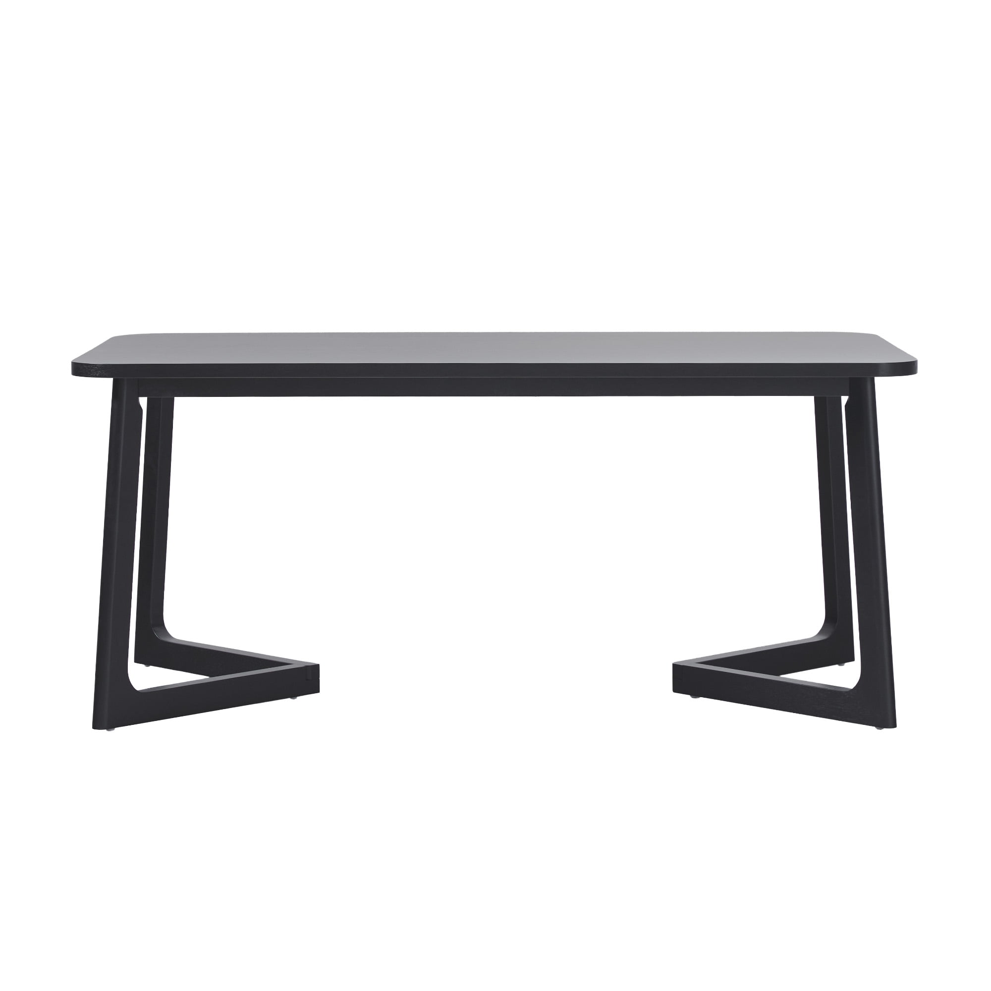 Walker Edison Modern Solid Wood Rectangle Dining Table, Black - Image 8