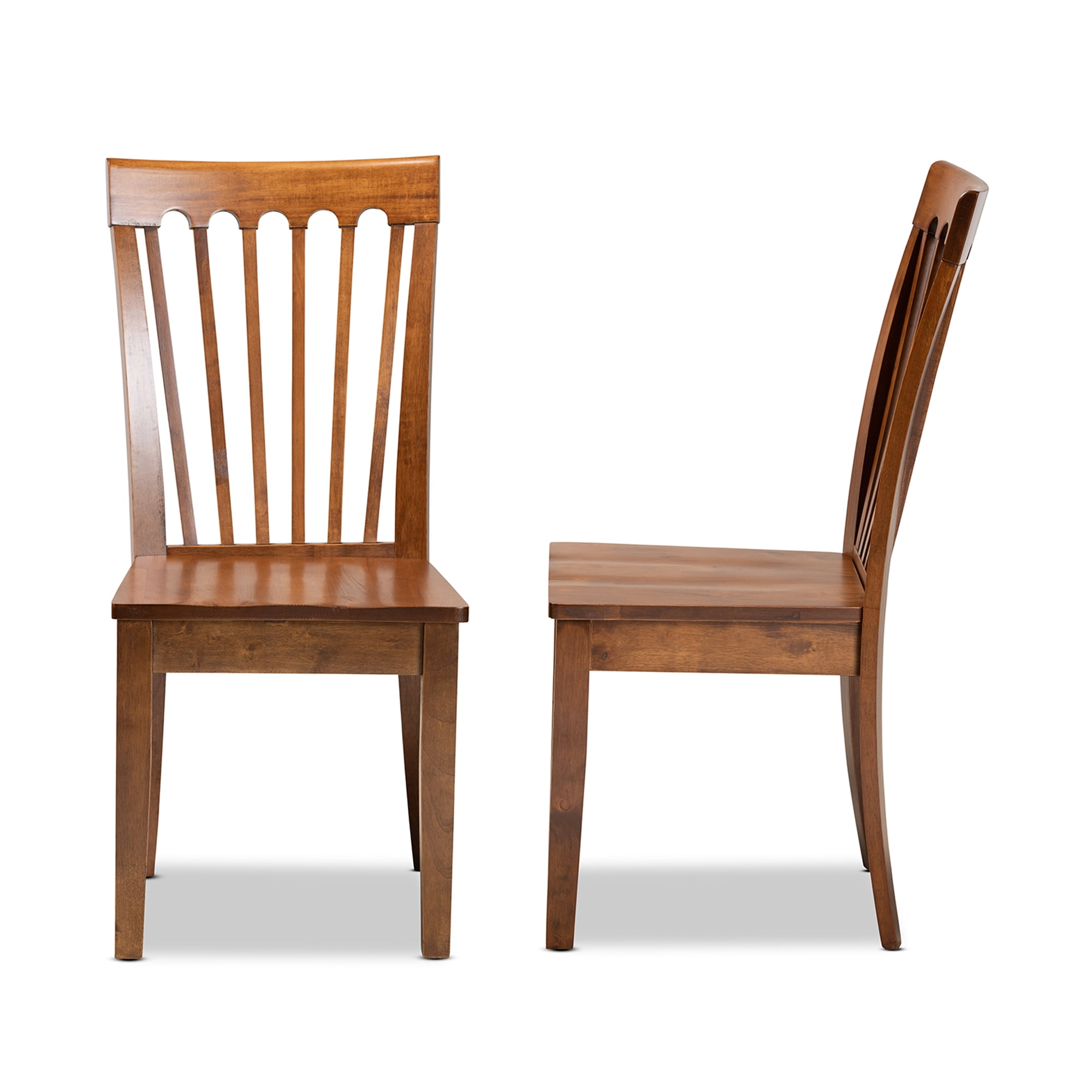 Baxton Studio Minette Dining Chair, Set of 2, Walnut Brown - Image 7
