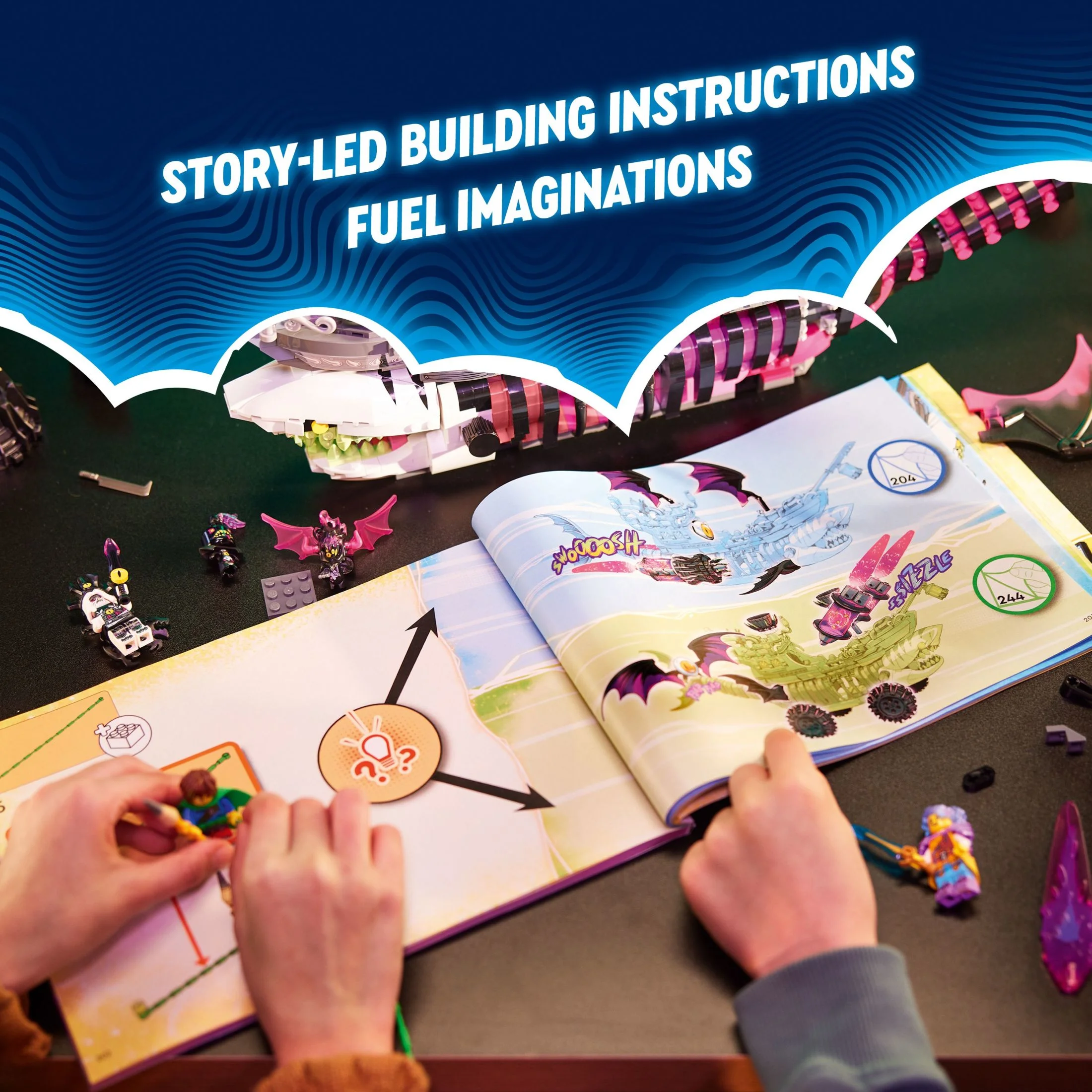 LEGO DREAMZzz Nightmare Shark Ship 71469, Construct the Building Toy Set as a Flying Pirate Ship or a Monster Truck, Includes 4 Minifigures, Shark Toy, Gift for Tweens and Kids Ages 10 and Up - Image 3