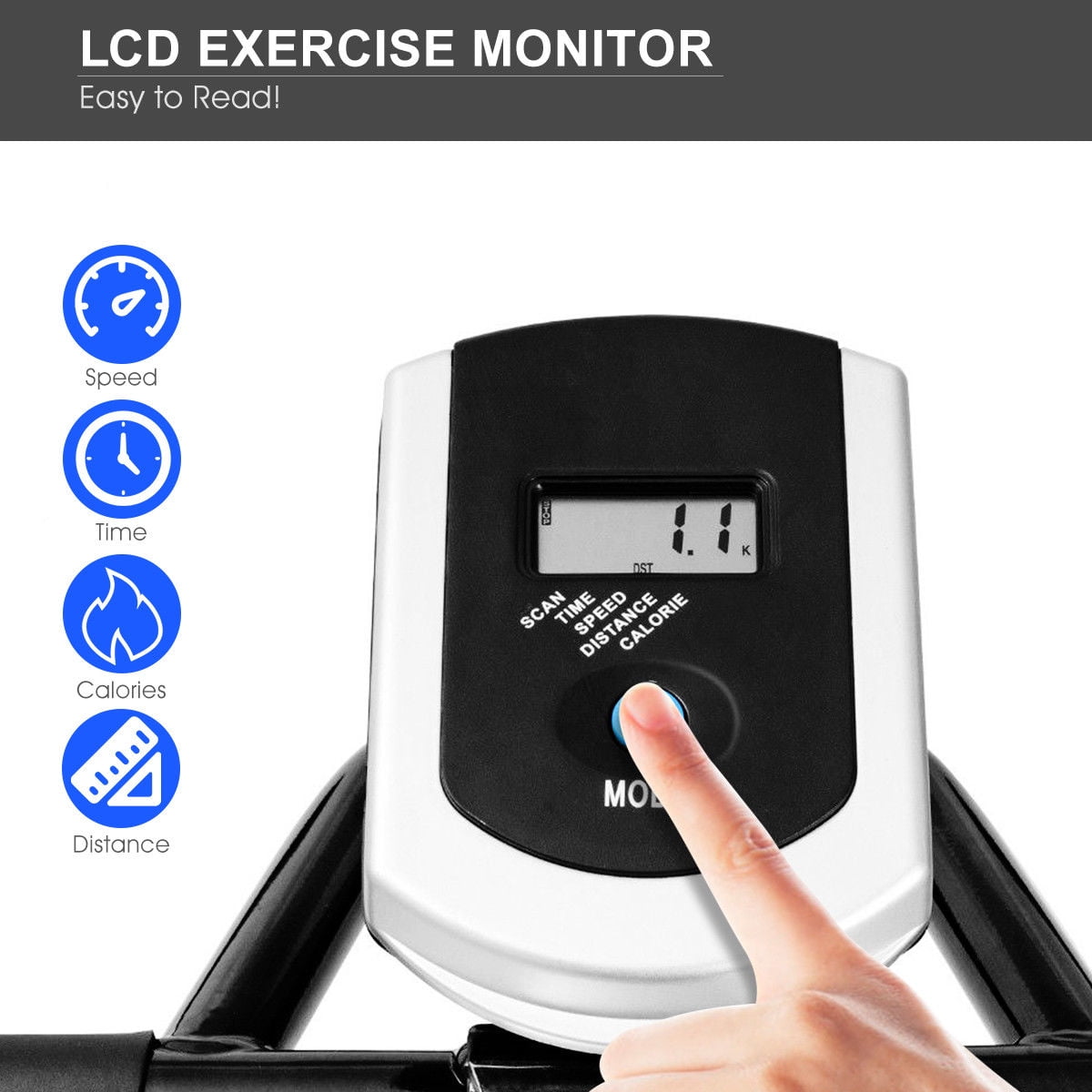 Goplus Exercise Bike Cycle Trainer Indoor Workout Cardio Fitness Bicycle Stationary - Image 5