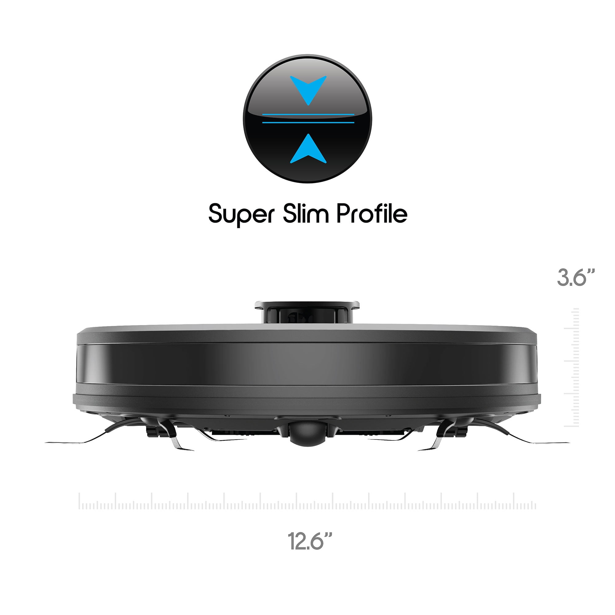 Ionvac OptiMax LiDAR Robovac, Multi-Surface Pet-Friendly Laser Mapping Robot Vacuum Cleaner with Wi-Fi and App Control, Model #9048 - Image 4