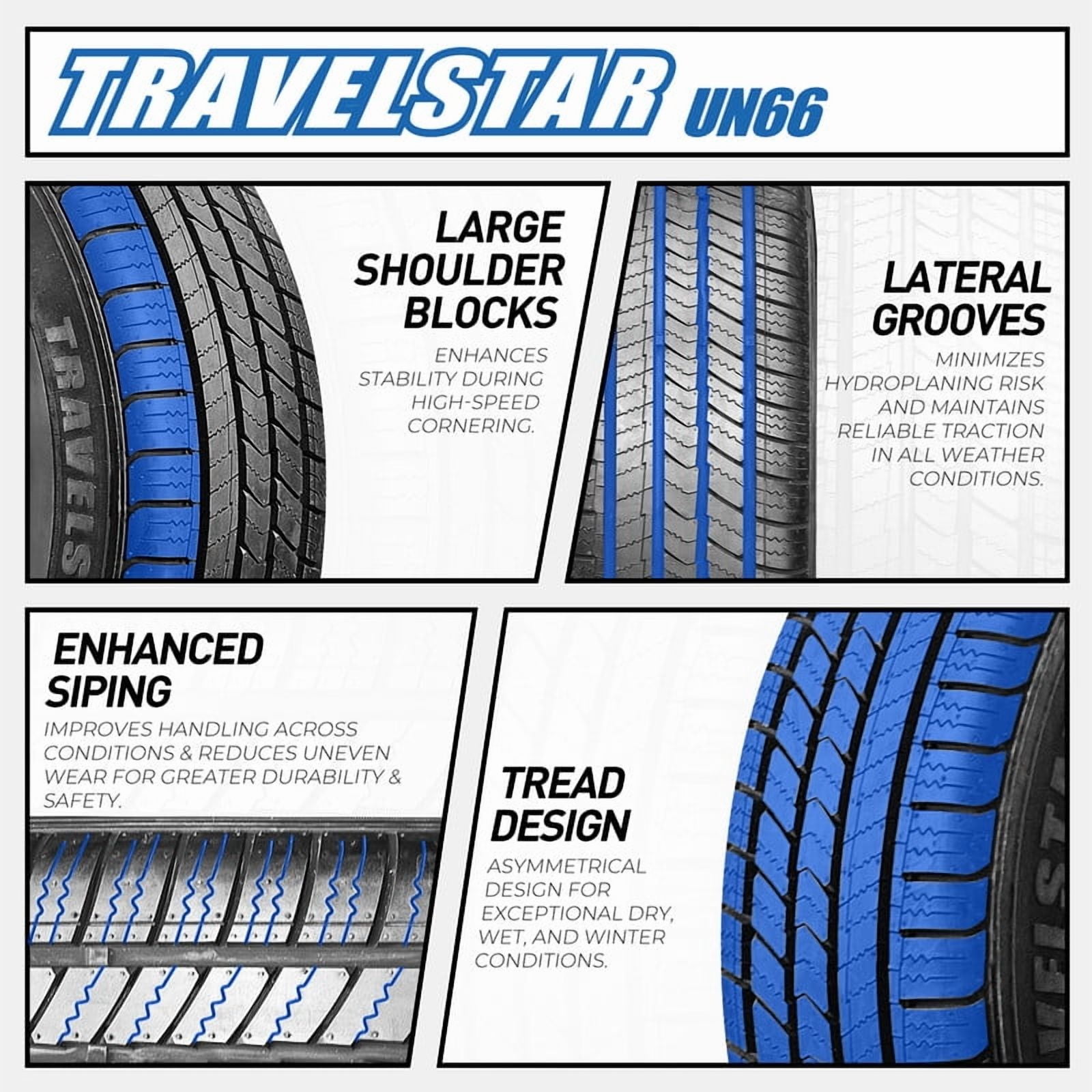Travelstar UN66 225/70R16 103H High Performance All Season Crossover CUV/SUV Tire 225/70/16(Tire Only) - Image 4