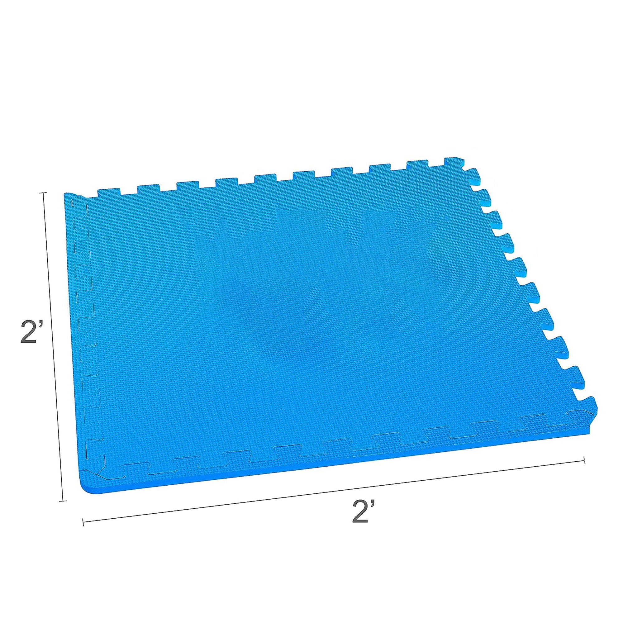 BalanceFrom 144 Sq Ft Blue 1/2 in Thick EVA Foam Interlocking Exercise Protective Flooring, 144-Tile - Image 9