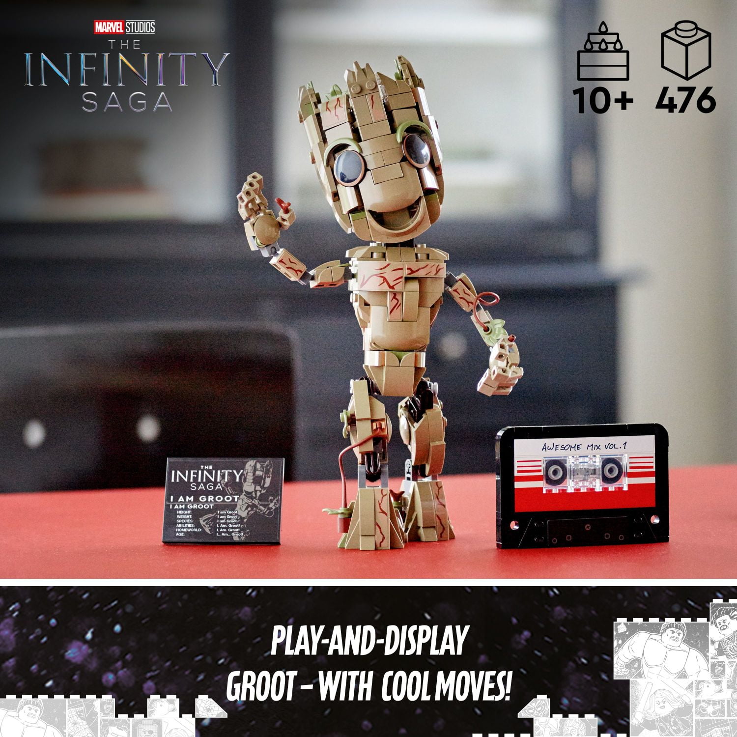 LEGO Marvel I Am Groot Building Toy, Collectible Baby Groot Toy Figure, Birthday Gift Idea, 76217 - Image 5