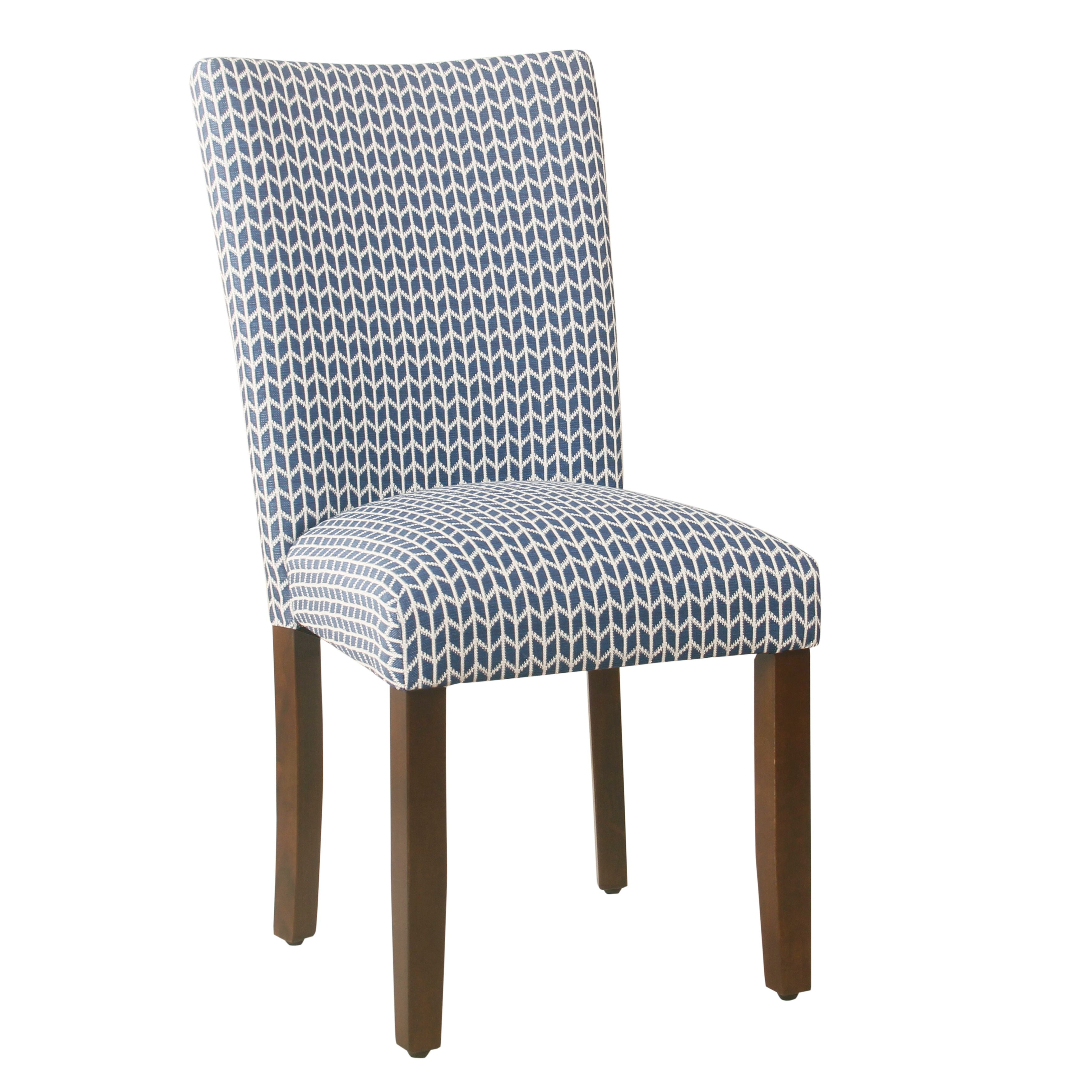 HomePop Classic Parsons Dining Chair - Blue Geometric (Set of 2) - Image 9