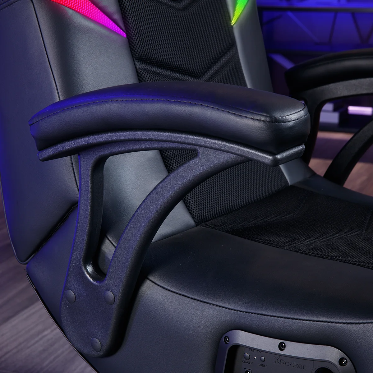 X Rocker Nemesis RGB Pedestal Gaming Chair, Black - Image 2