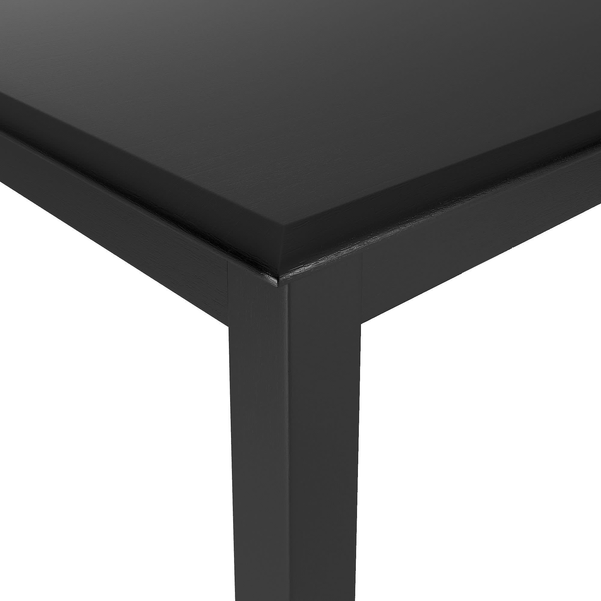 Weston Home Lexington 48" Rectangular Wood Dining Table, Black - Image 4