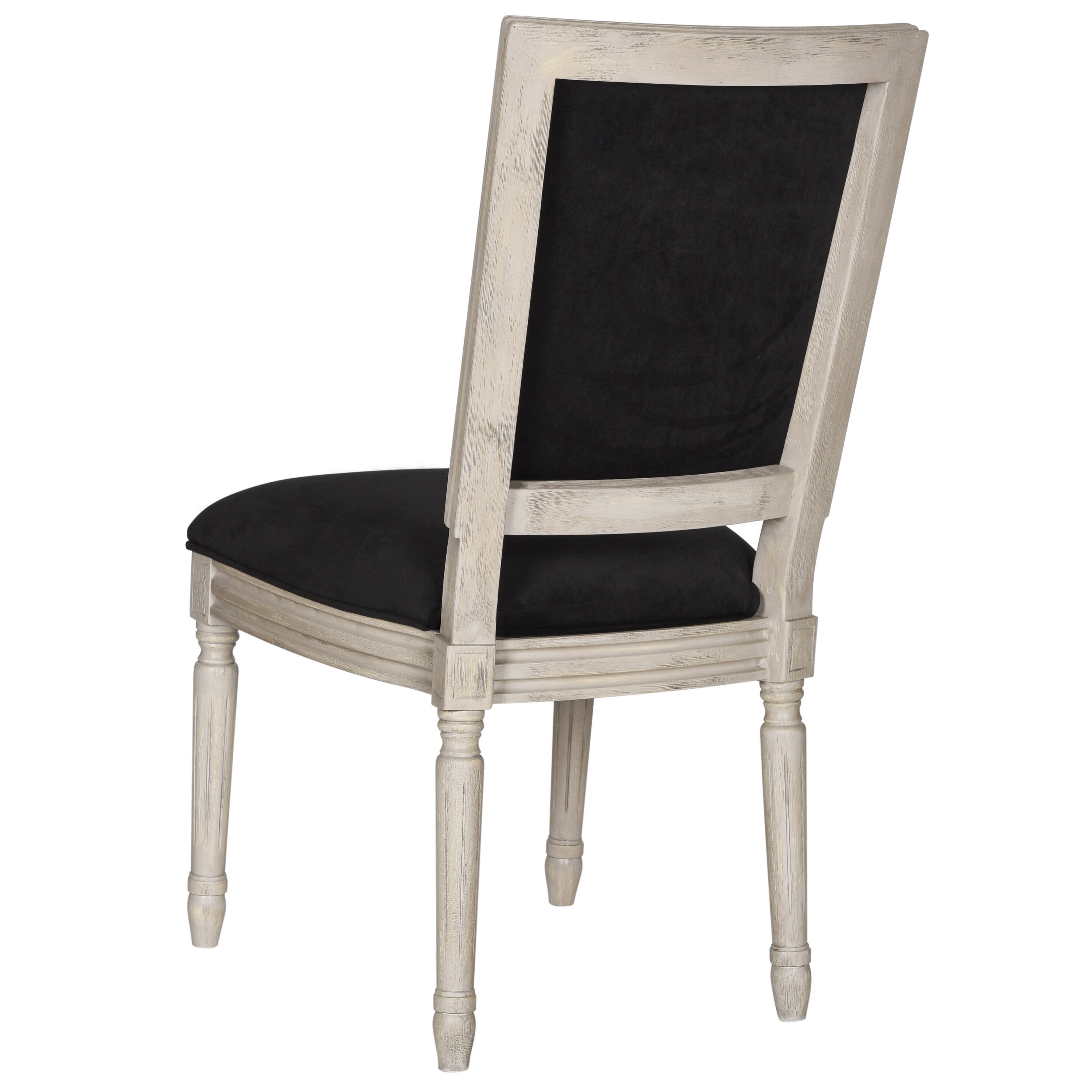 SAFAVIEH Buchanan Rectangular Side Chair, Black/Rustic Grey, Set of 2 - Image 5