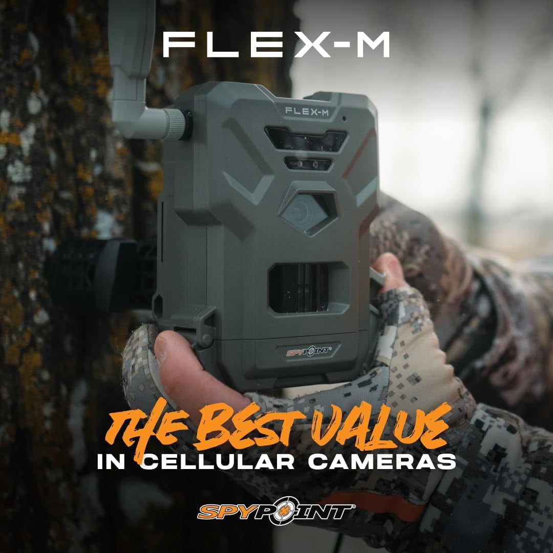 SPYPOINT Flex-m Twin Pack Cellular Trail Camera – Hunting Trail Monitor with GPS, Night Vision, Dual-Sim LTE, IP65 Water-Resistant - Image 2
