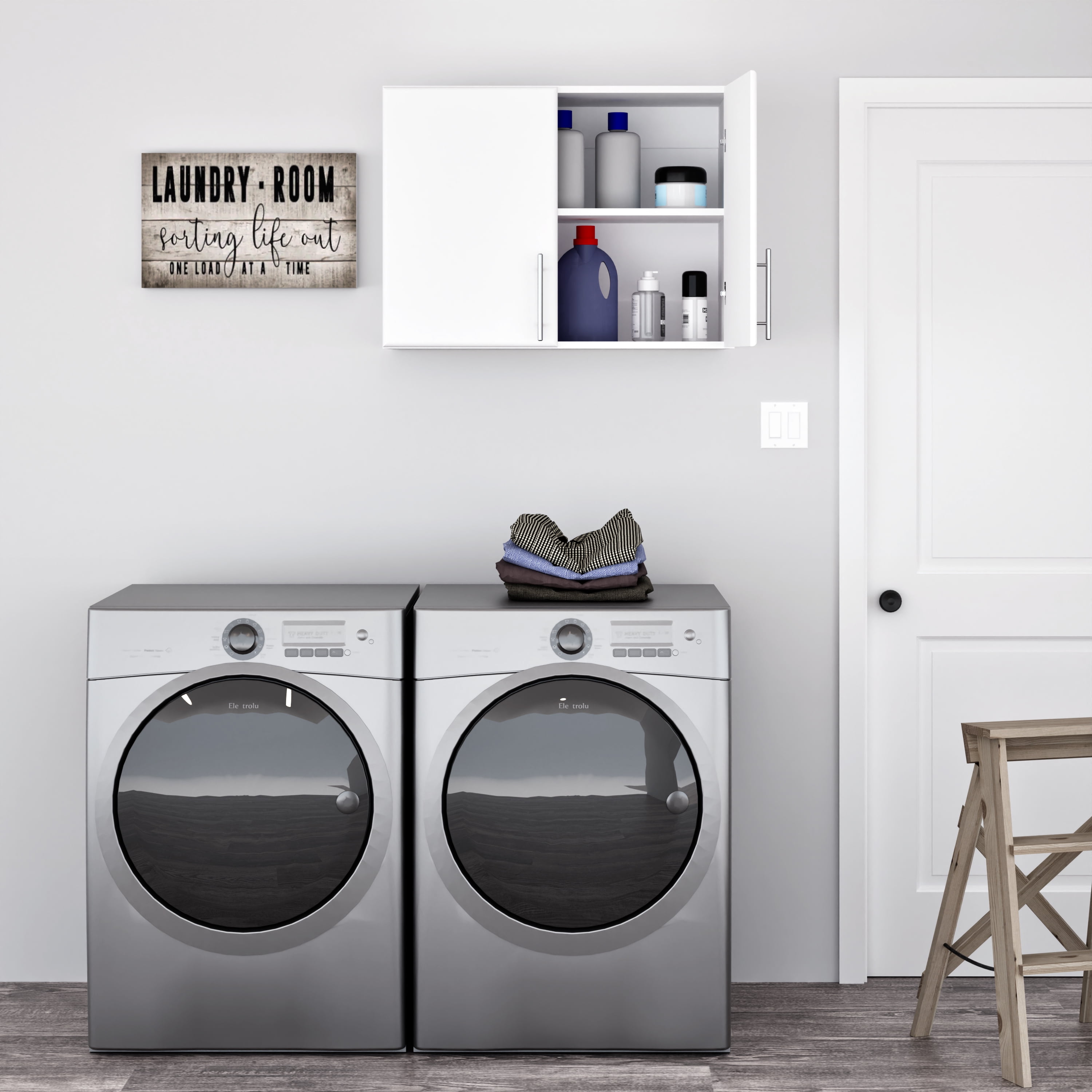 Prepac Elite 32 in. W x 24 in. H x 16 in. D Stackable Wall Cabinet, White - Image 11