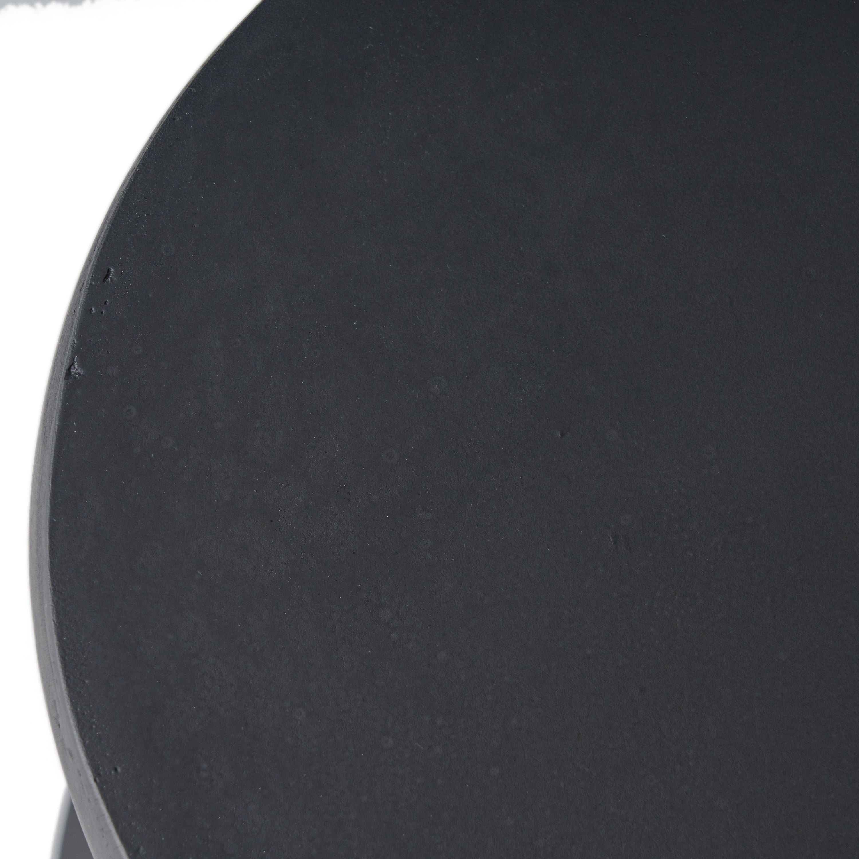 Outdoor 22" Light-Weight Concrete Side Table, Black - Image 4