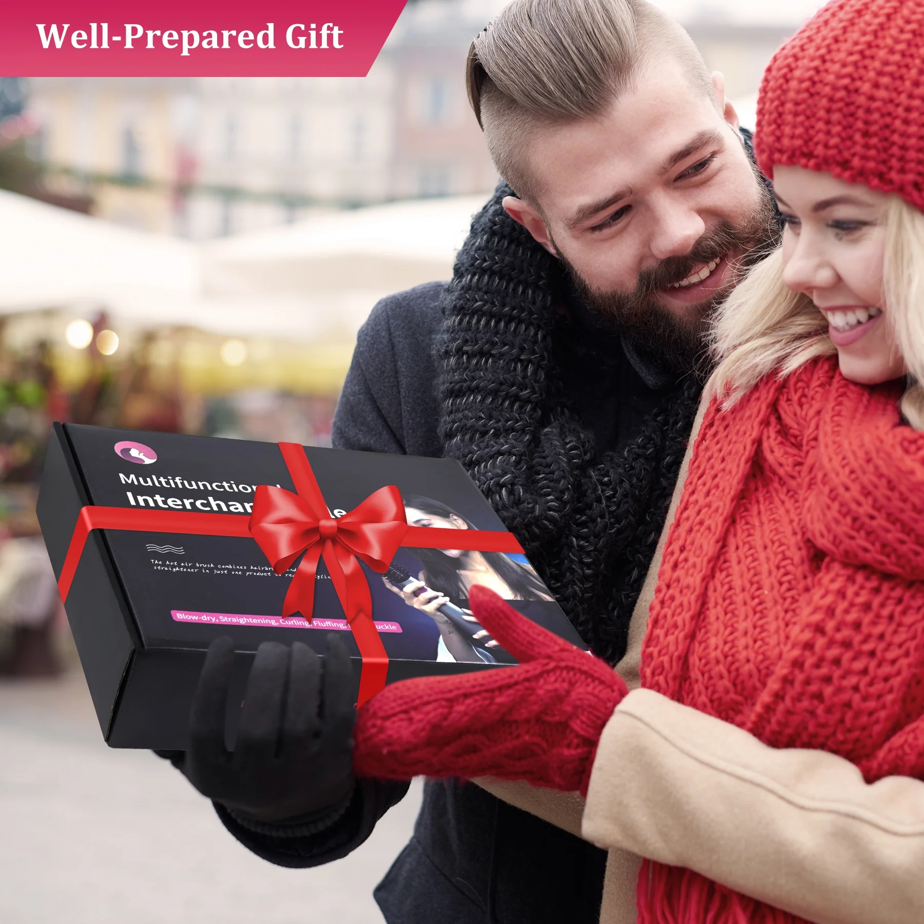 NEXPURE Hair Dryer Brush Set, 1" 5 in 1 Hot Air Brush, Drying, Volumizer Hair Styling Tools, Gray - Image 6