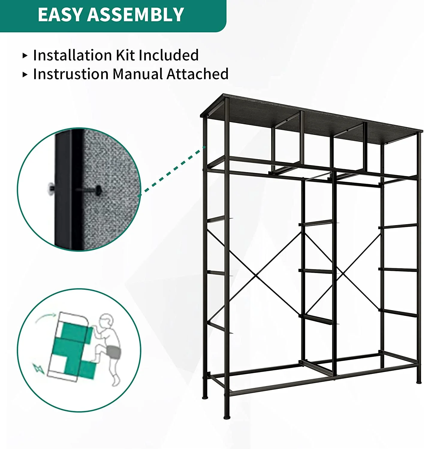 DEXTRUS 11-Drawer Fabric Dresser with Wooden Top & Steel Frame for Adults, Organizer for Bedroom - Image 2