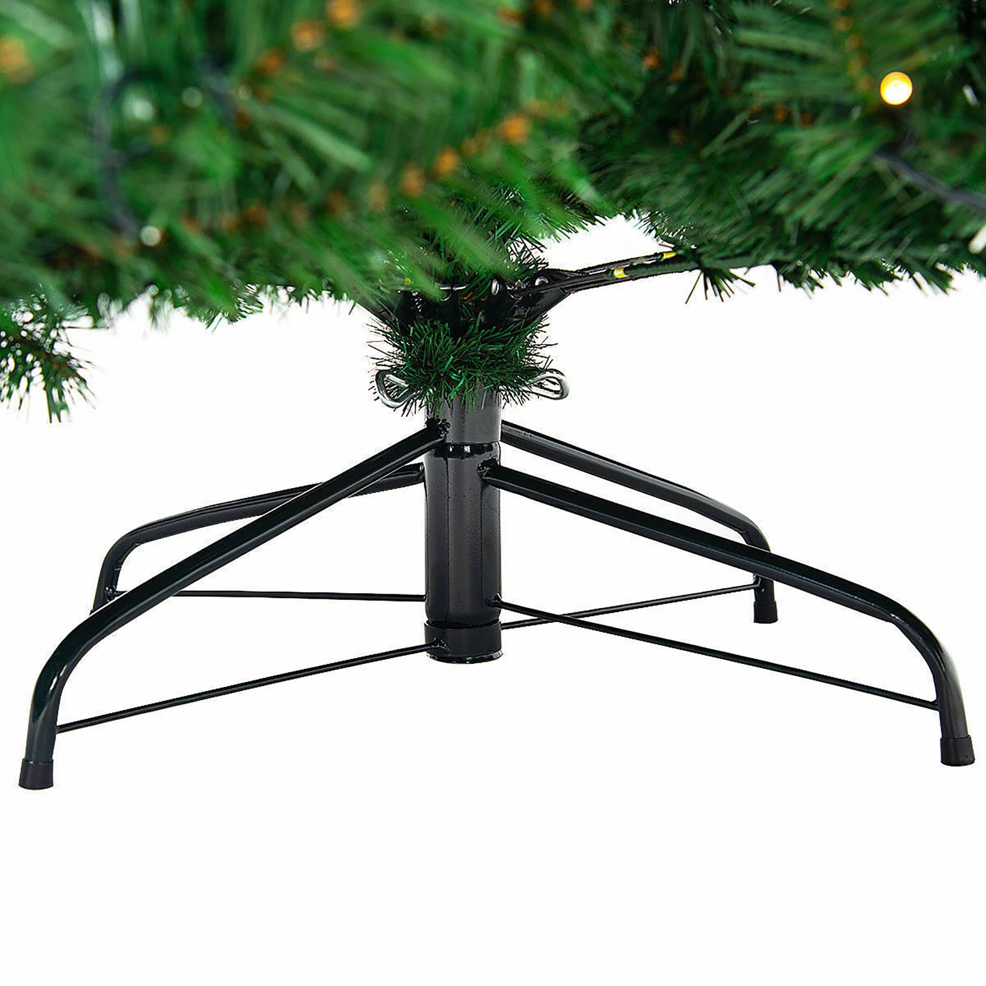 Costway 9Ft Pre-Lit PVC Christmas Tree Hinged 700 LED Lights Green - Image 5