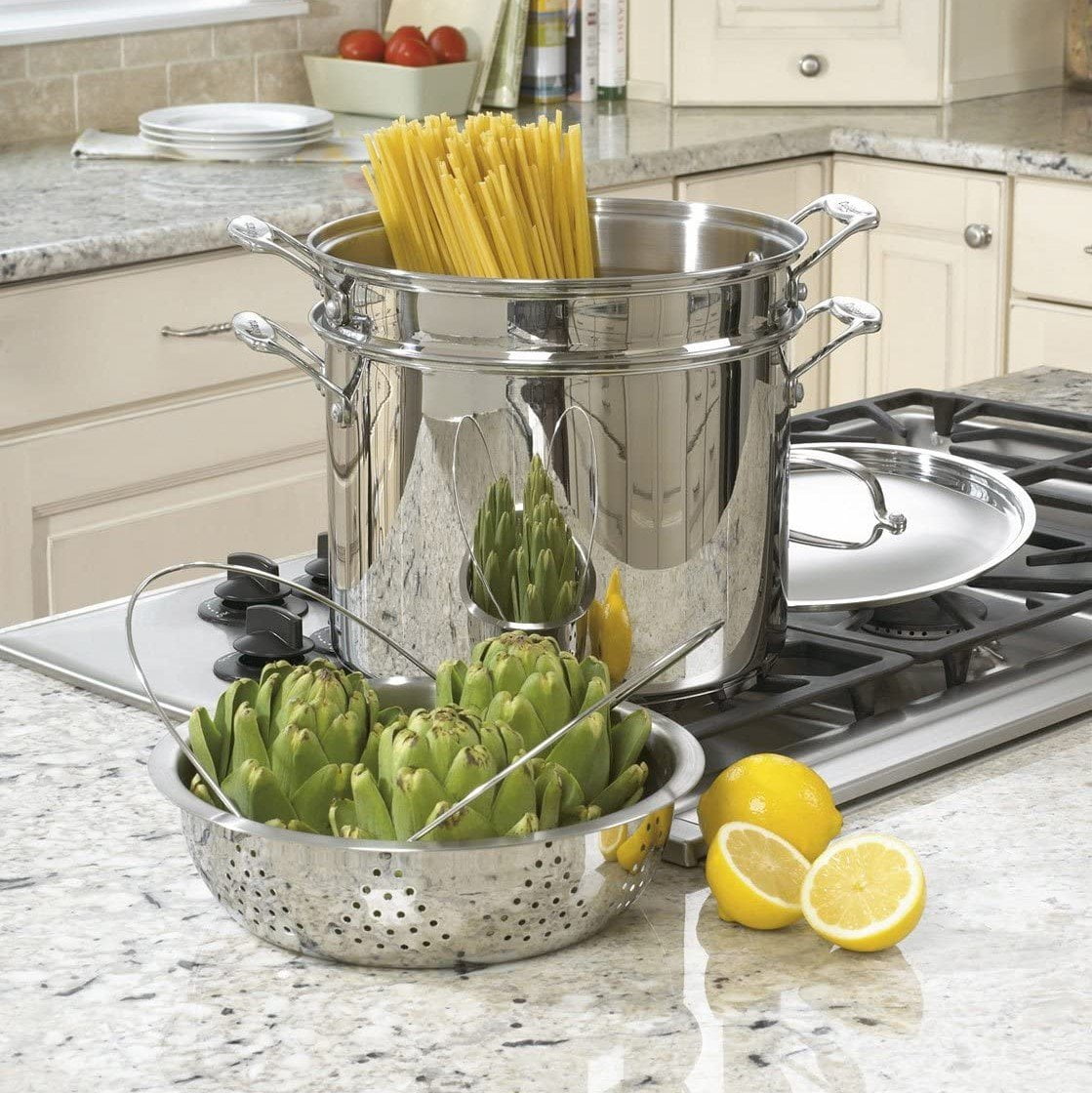 Cuisinart Chef's Classic Stainless Steel Pasta/Steamer Set | 12 Qt. - Image 2