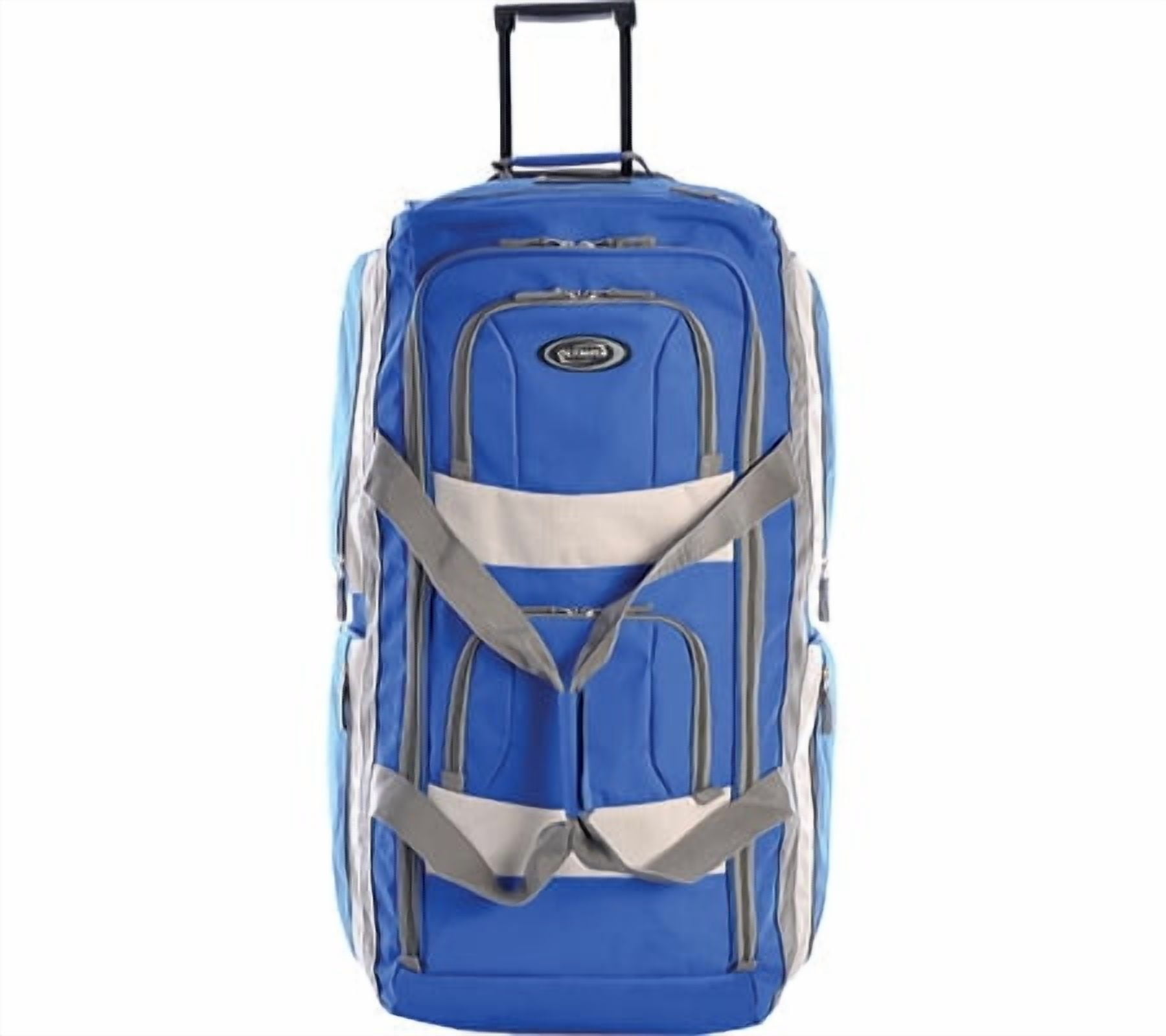 Olympia U.S.A. 33" 8-Pocket Wheeled Rolling Duffel Bag Water Resistant Luggage Lightweight for Travel, Royal Blue - Image 5
