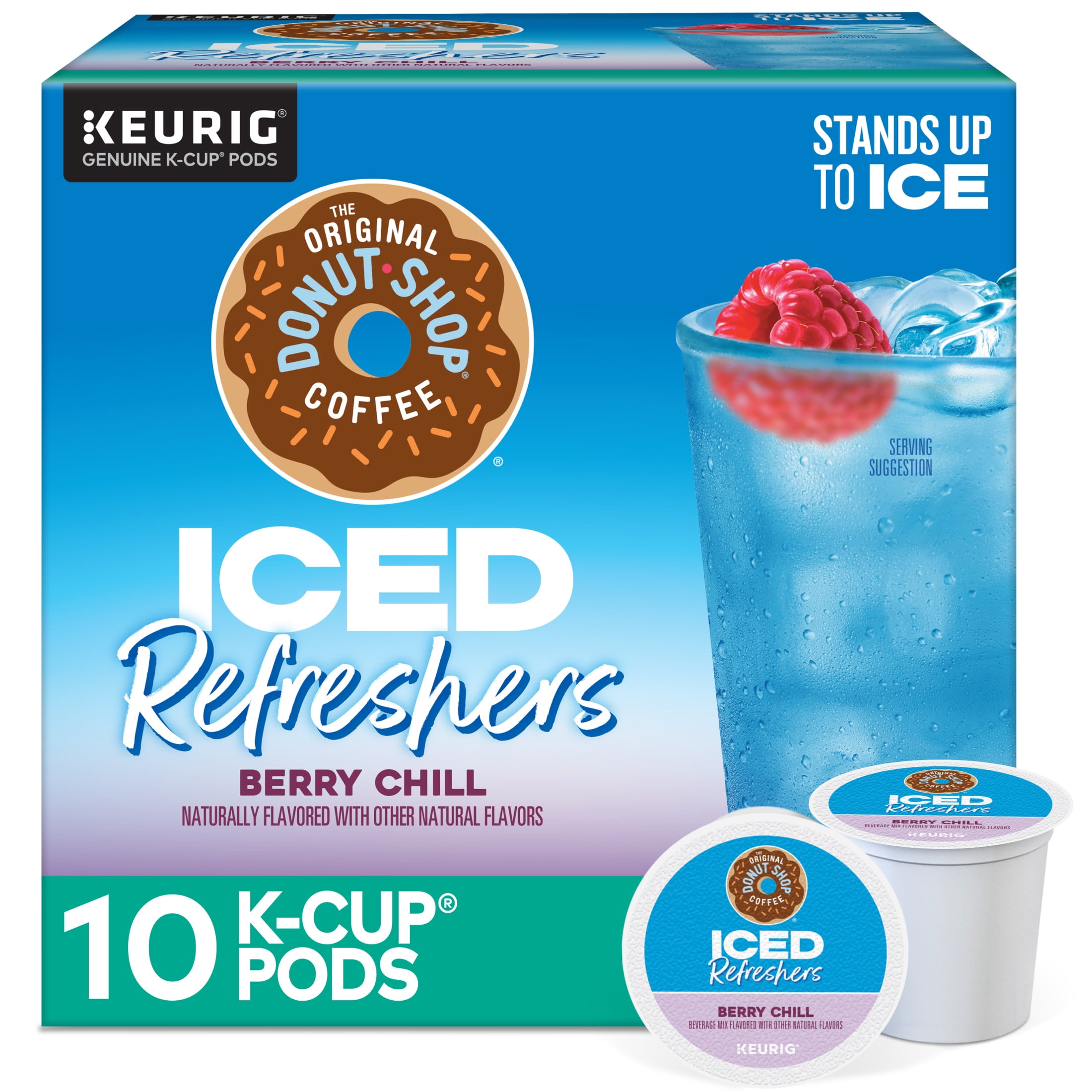 Keurig K-Iced Essentials Iced and Hot Single-Serve K-Cup Pod Coffee Maker, White + The Original Donut Shop, Iced Refreshers Berry Chill Flavor K-Cup Pods 10 Count - Image 3