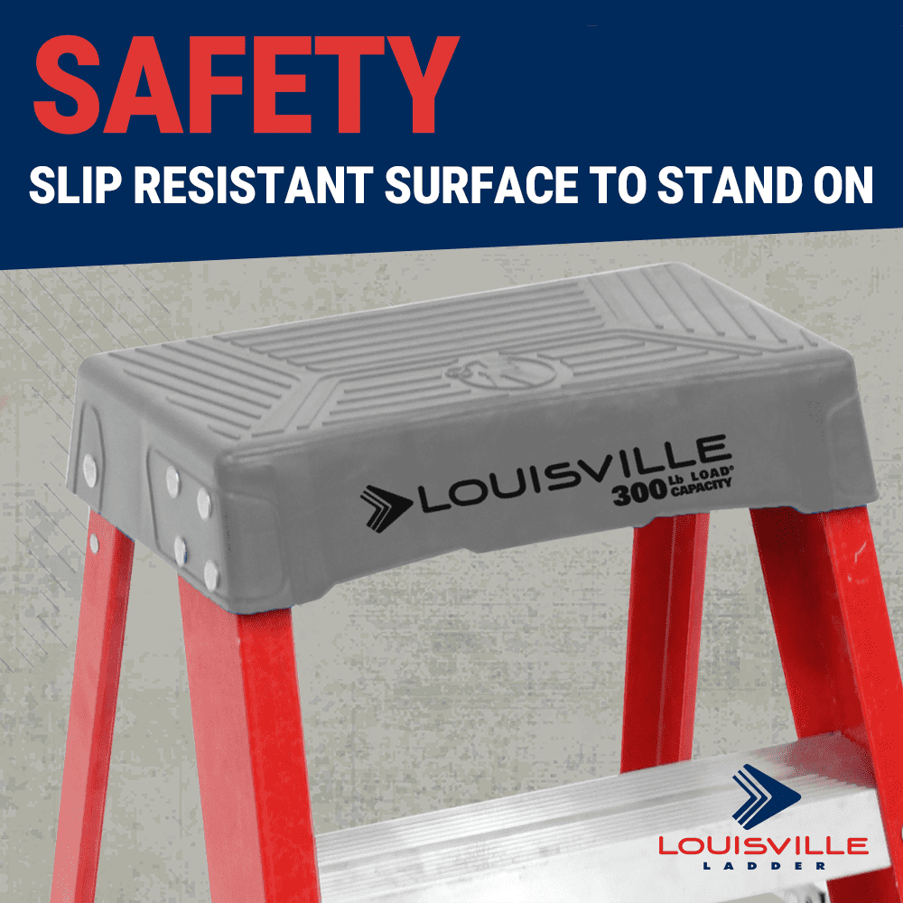 Louisville Ladder 2-Foot Fiberglass Step Stool Industrial, 300-Pound Load Capacity, Type IA, FS1502 - Image 6