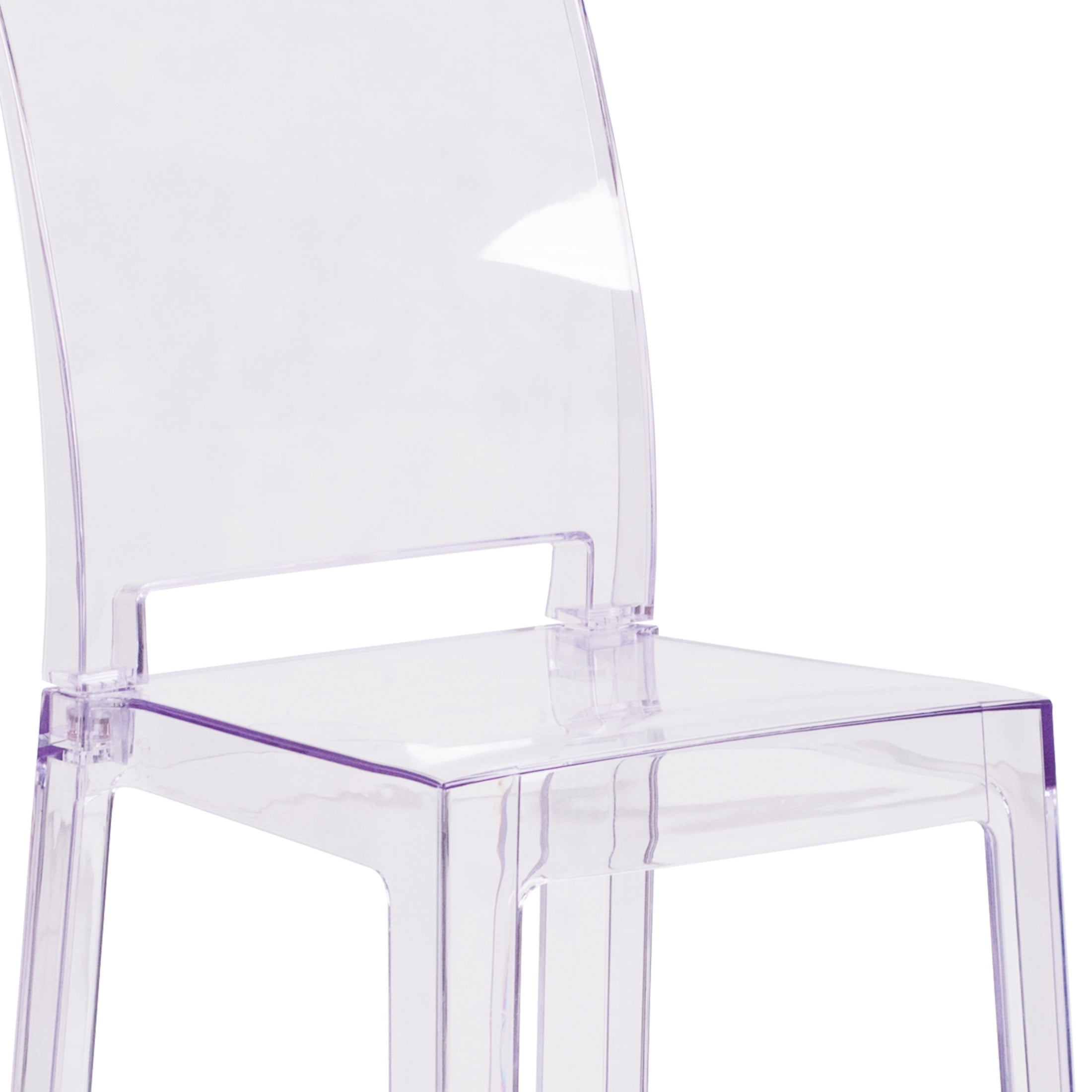 Flash Furniture Emilie Square Back Ghost Barstool, Transparent - Image 11