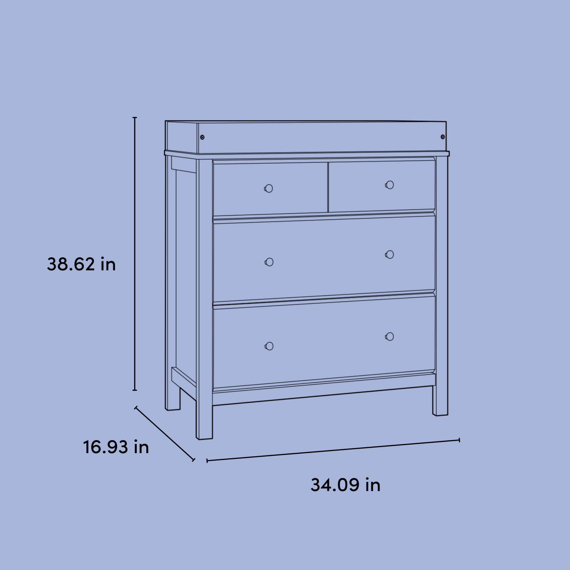 Storkcraft Horizon 3 Drawer Chest with Infant Changing Topper, White - Image 8