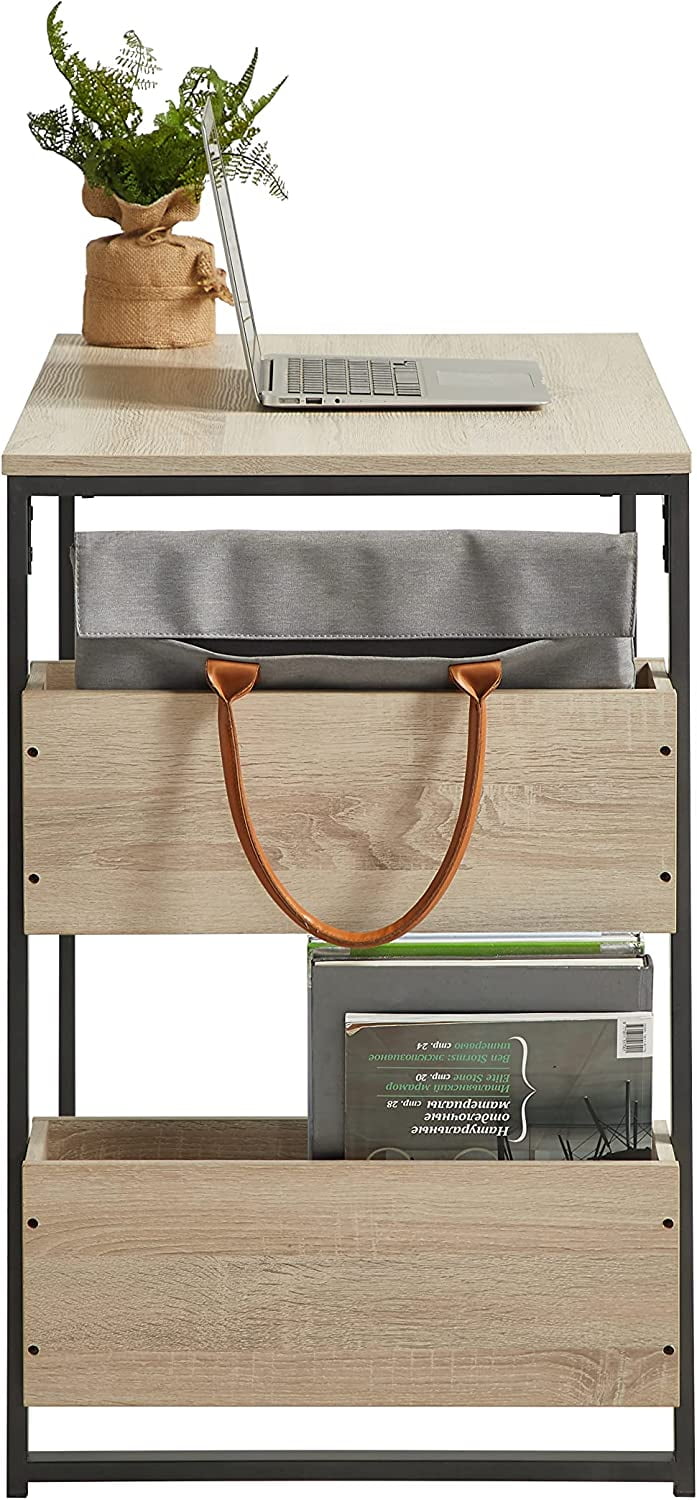 Caffoz Simple Computer Desk for Small Space, Natural - Image 8