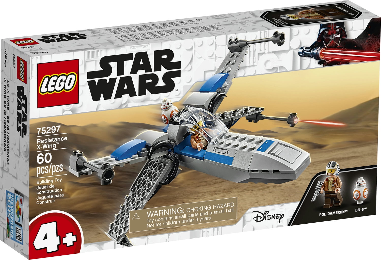 LEGO Star Wars Resistance X-Wing 75297 Poe Dameron Starfighter Building Toy (60 Pieces) - Image 4