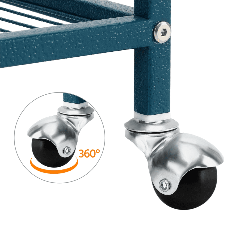 Renwick 53.5"H Large Rolling Metal Pet Cage with Detachable Stand, Navy Blue - Image 2