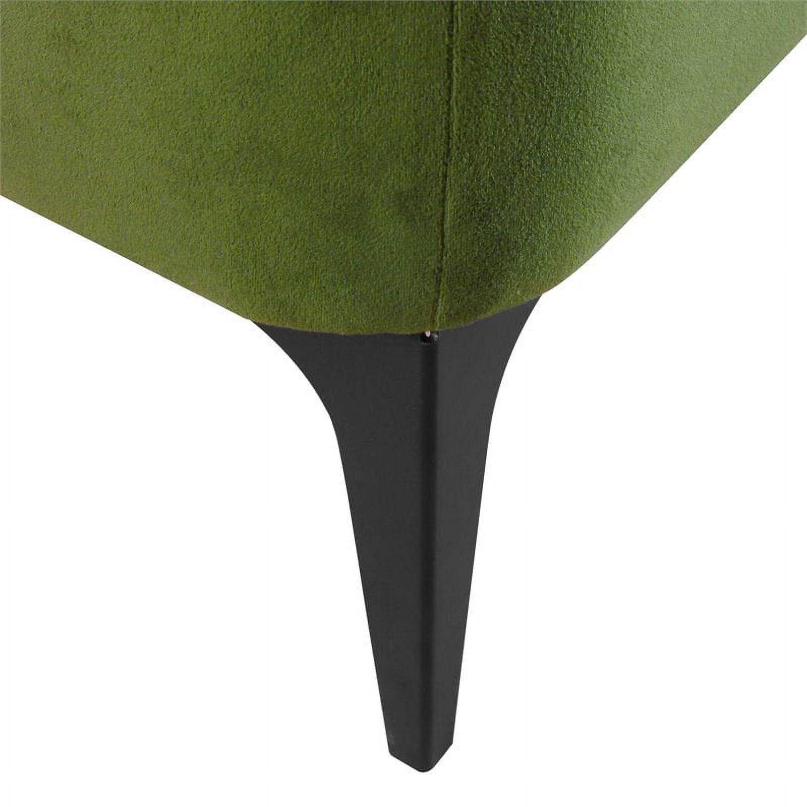 HomePop Large Modern Storage Bench with Metal Legs, 42"W x 14.5"D x 17.5"H, Green Velvet - Image 6