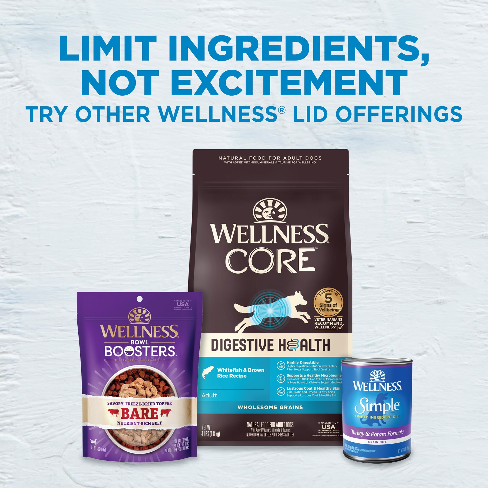 Wellness Simple Natural Wet Canned Limited Ingredient Dog Food, Turkey & Potato, 12.5-Ounce Can (Pack of 12) - Image 5