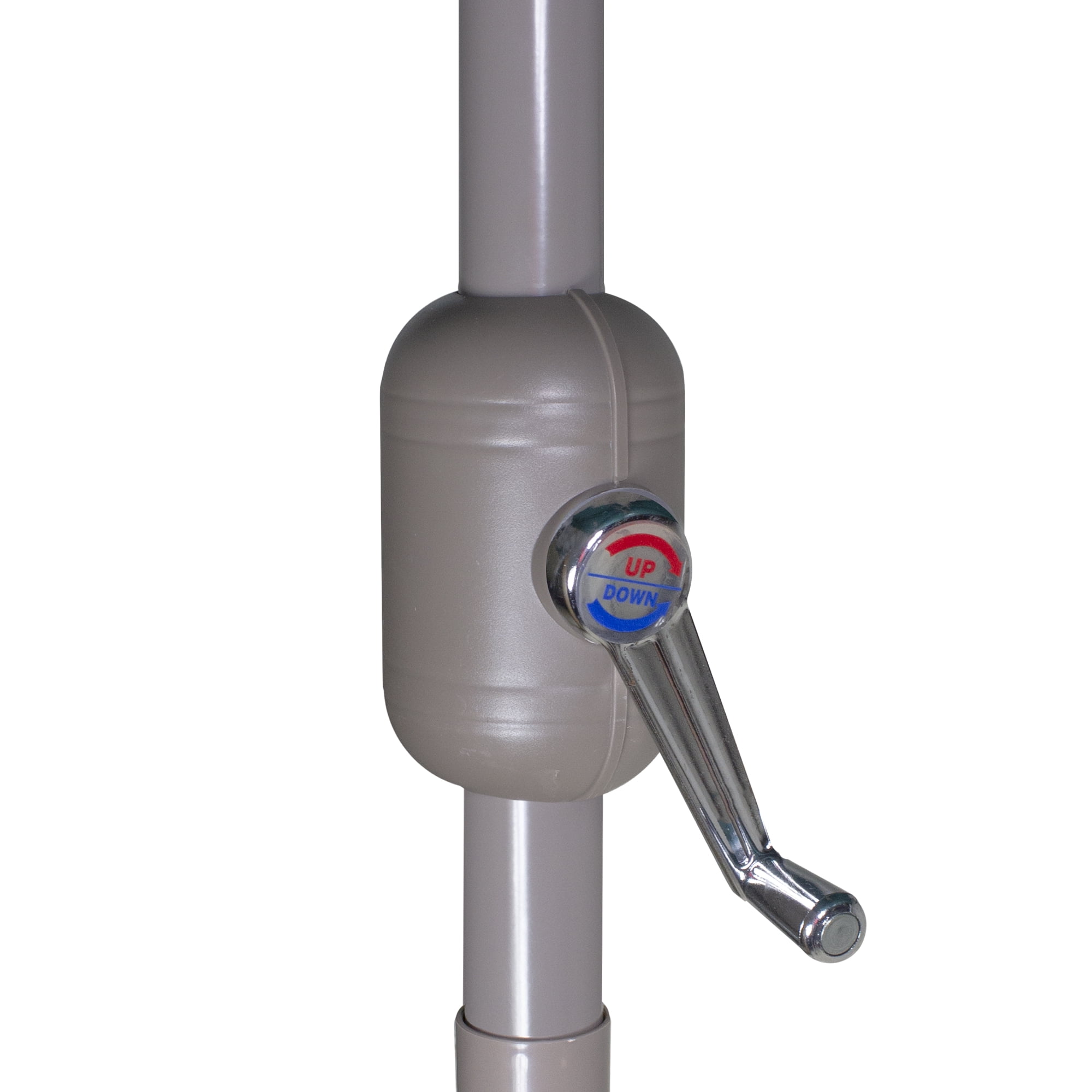 Northlight 6.5' Outdoor Patio Market Umbrella with Hand Crank - Turquoise Blue - Image 5