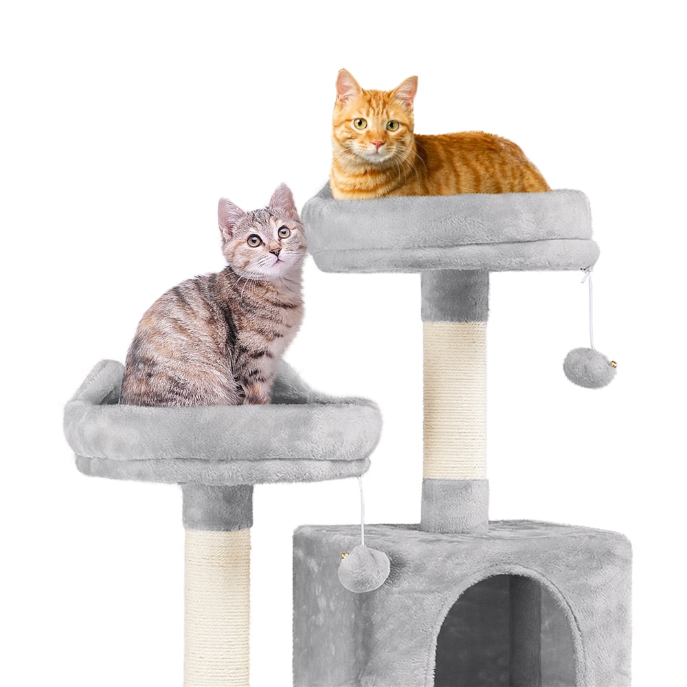 Renwick 62.2-in Cat Tree & Condo Scratching Post Tower, Light Gray - Image 6