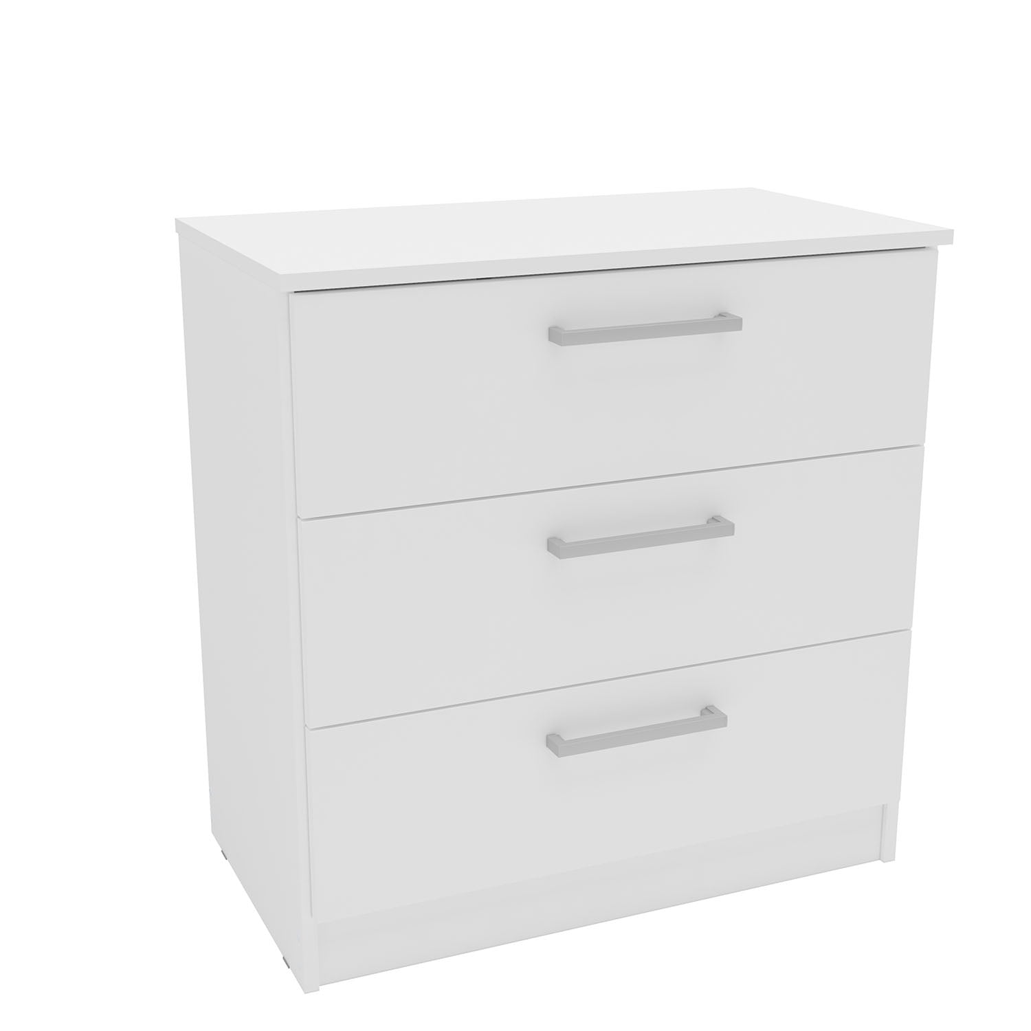 Polifurniture Juliette Modern 3 Drawer Wood Dresser, White - Image 3