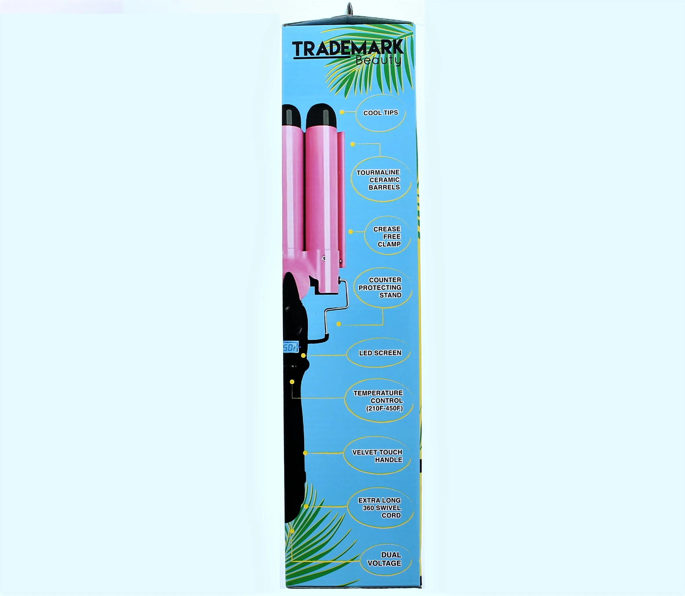 Babe Waves Jumbo Hair Curling Wand | Triple Barrel Waving Iron | Trademark Beauty Dual Voltage Hair Waver with 32mm Barrels - Image 3