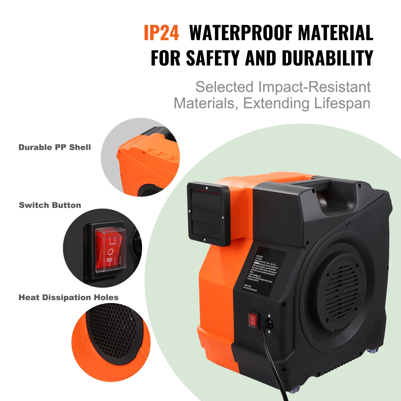 KFFKFFAir Blower Pump Fan 1.5 & 1.7 HP 1100W Commercial Air Blower for Inflatable Bounce House Bouncy Castle - Image 2