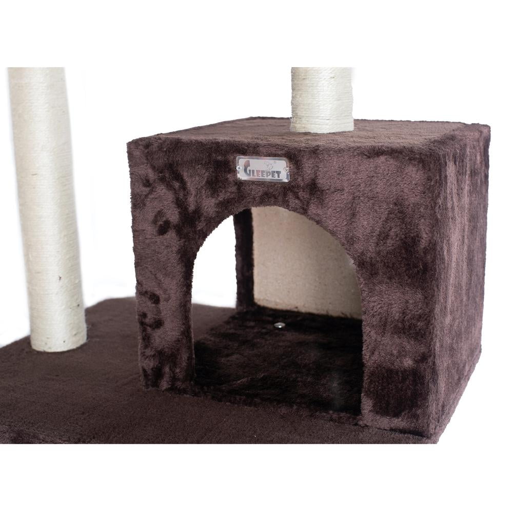 GleePet 57" Cat Tree GP78570923 Coffee Brown W Ramp - Image 9