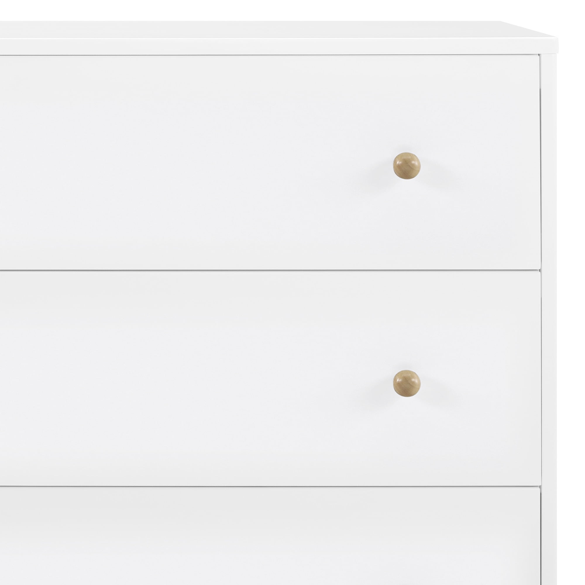 Delta Children Essex 3 Drawer Dresser with Interlocking Drawers - Greenguard Gold Certified, Bianca White/Natural - Image 2