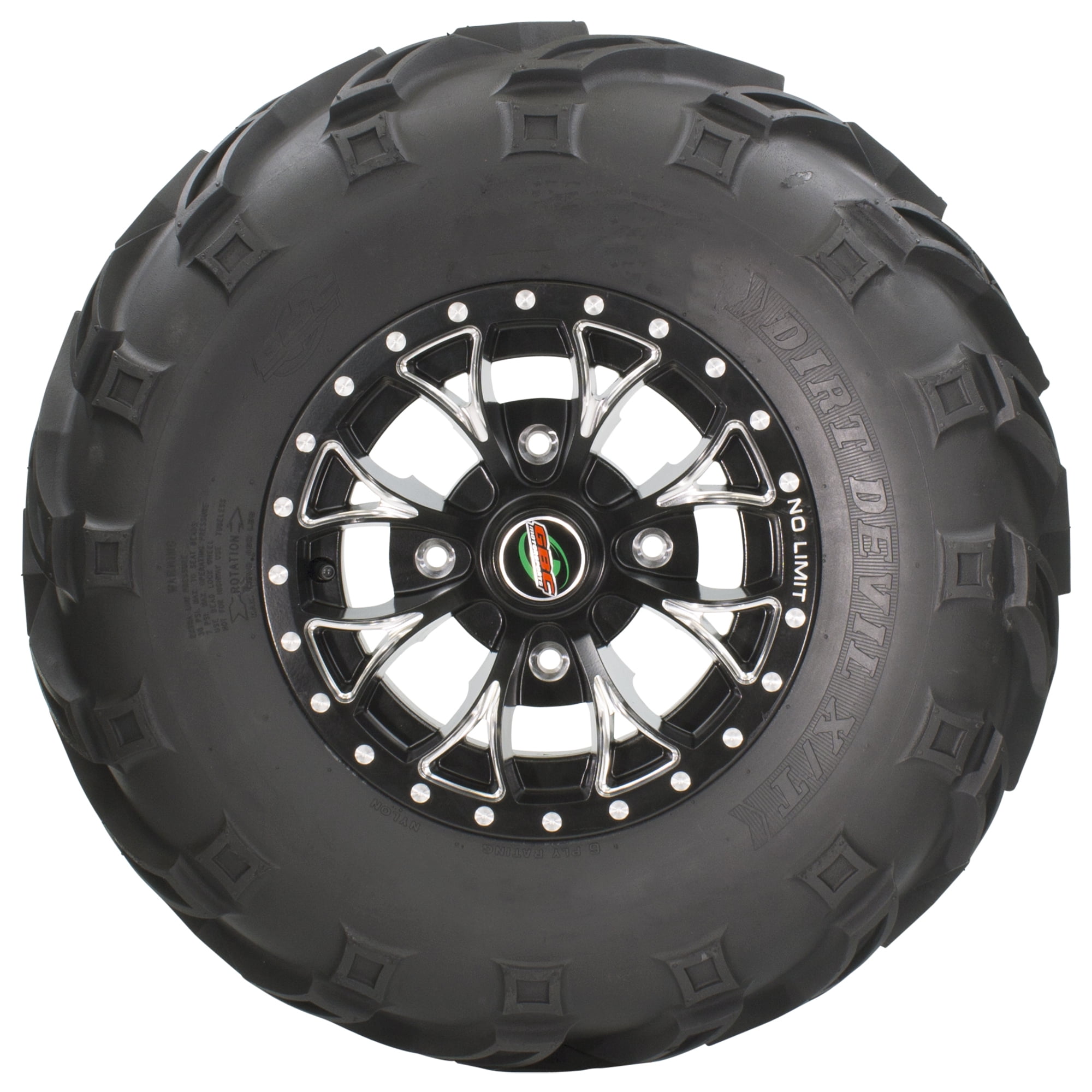 GBC Dirt Devil 24X9.00-11 6-Ply Rated All Terrain ATV Tire - Image 4