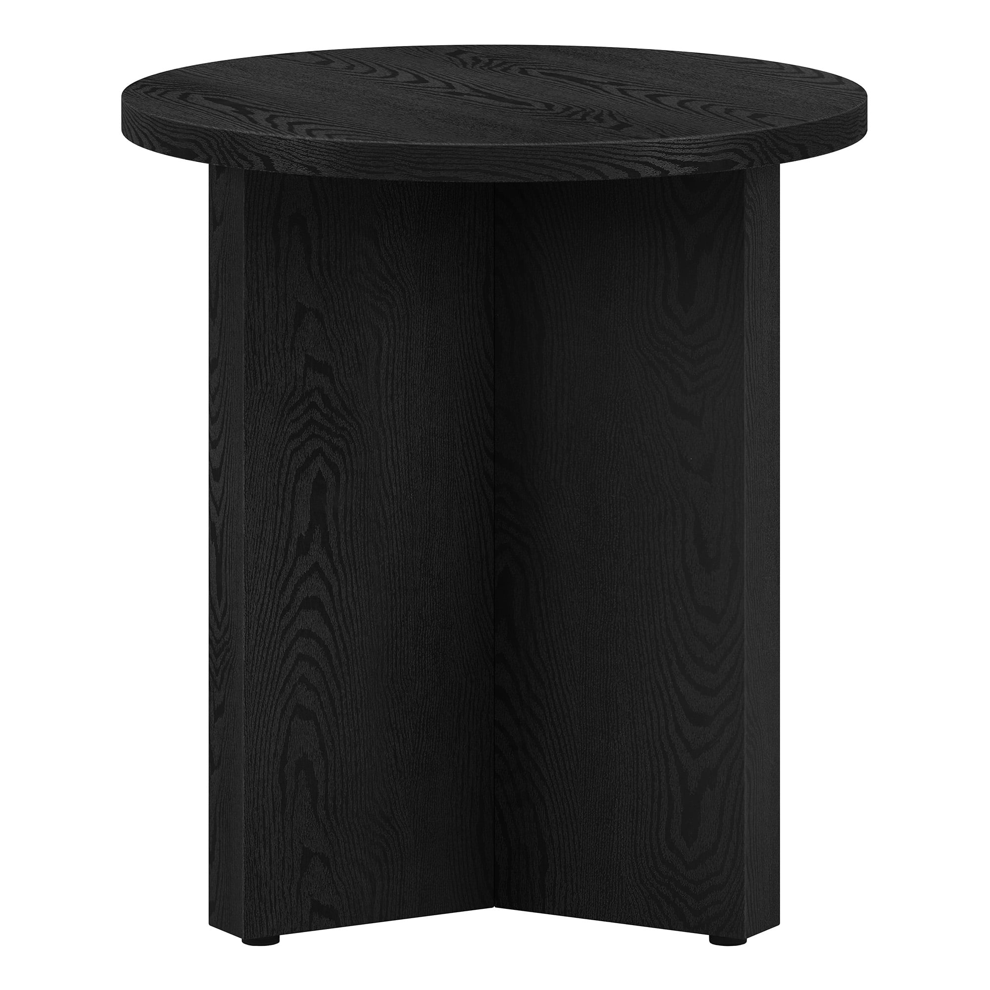Evelyn&Zoe Anders 20" Wide Round Side Table, Black Grain - Image 6